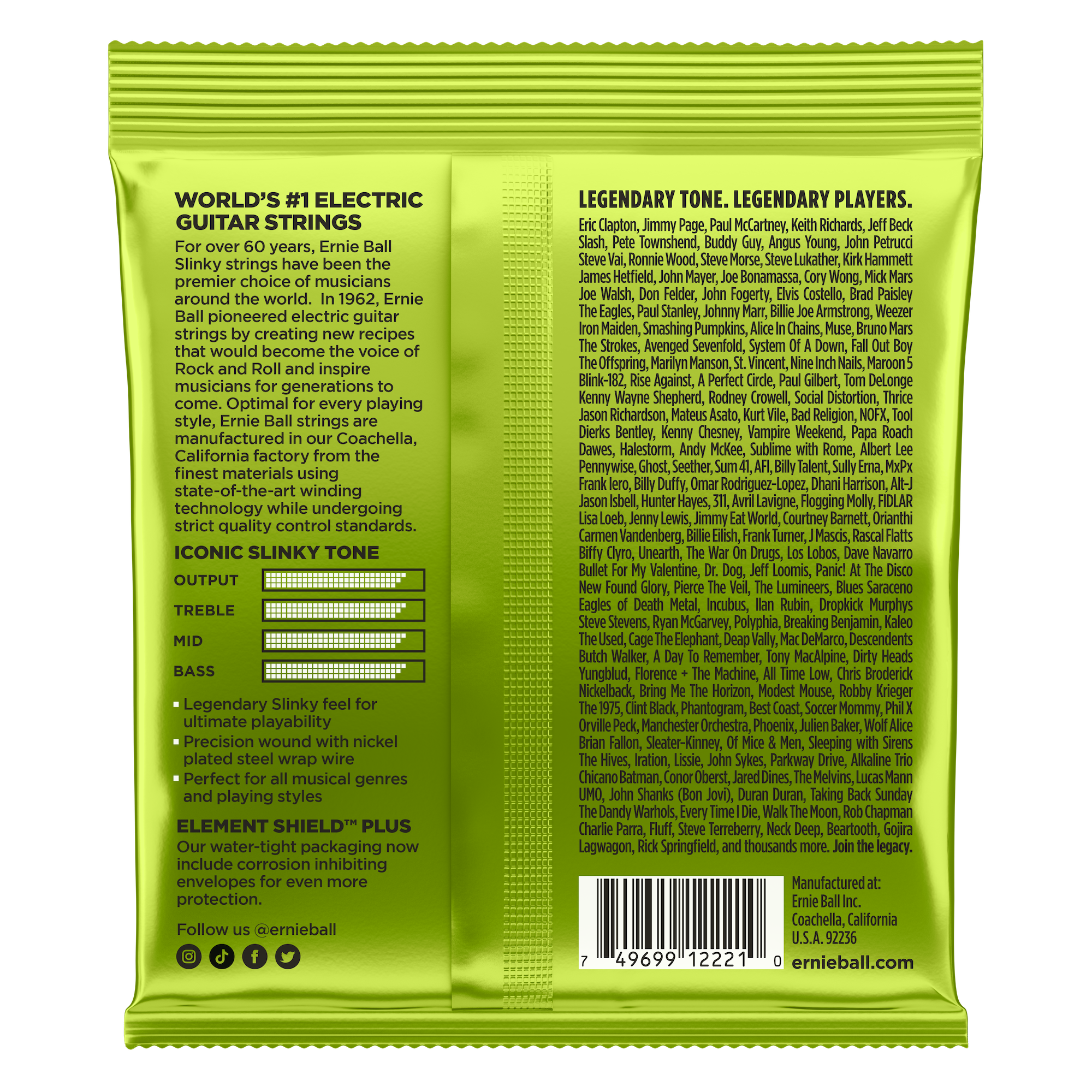 ERNIE BALL REGULAR SLINKY GUITAR STRINGS