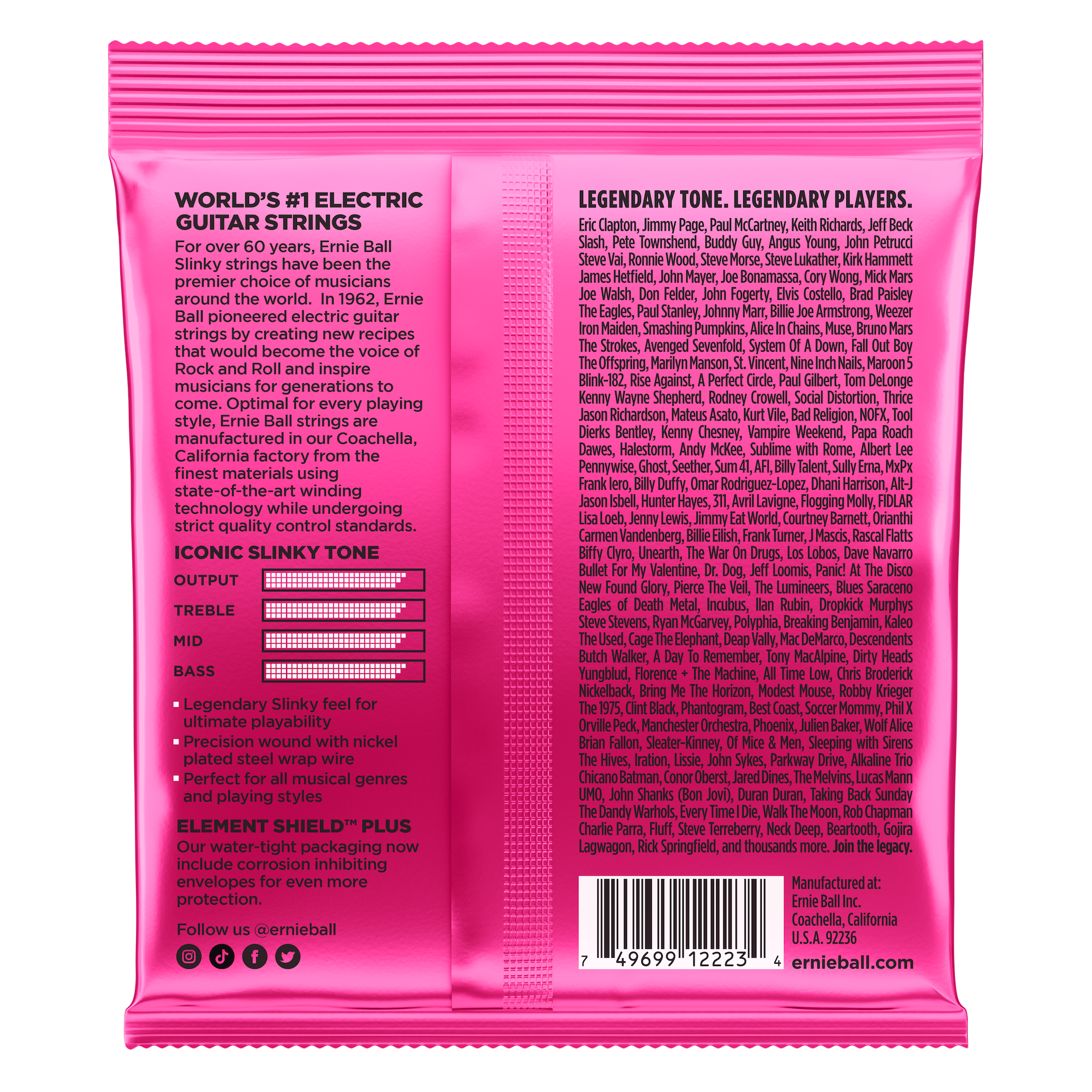 ERNIE BALL SUPER SLINKY GUITAR STRINGS
