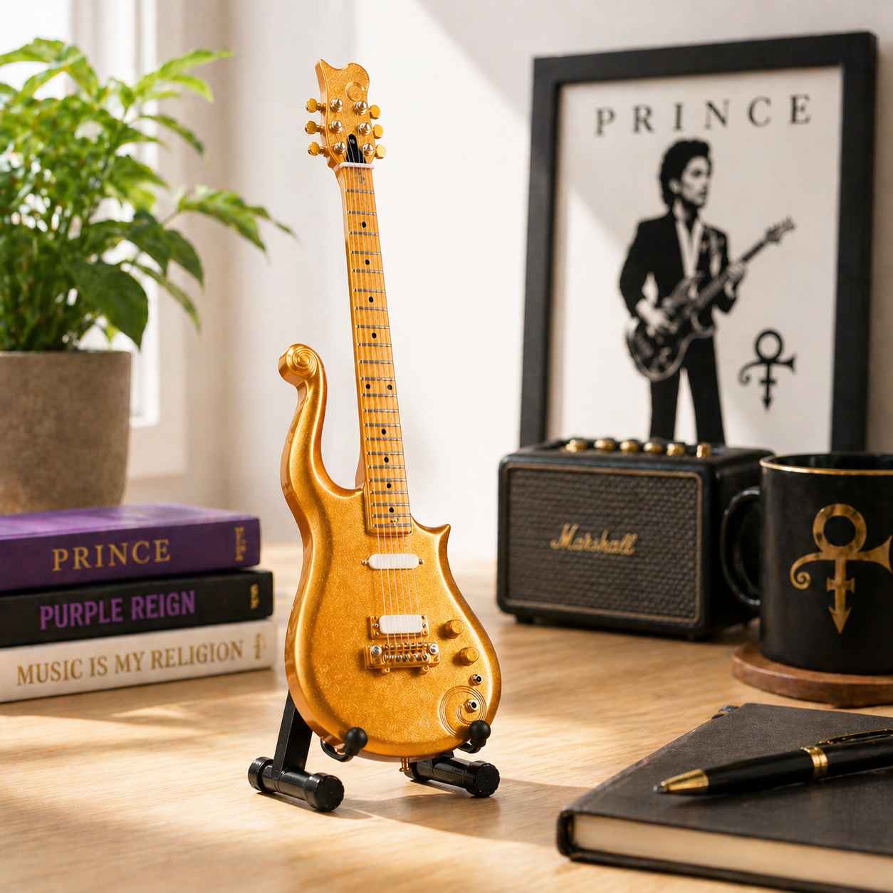 Axe Legends Mini Guitar - Prince Cloud Style Collector Model