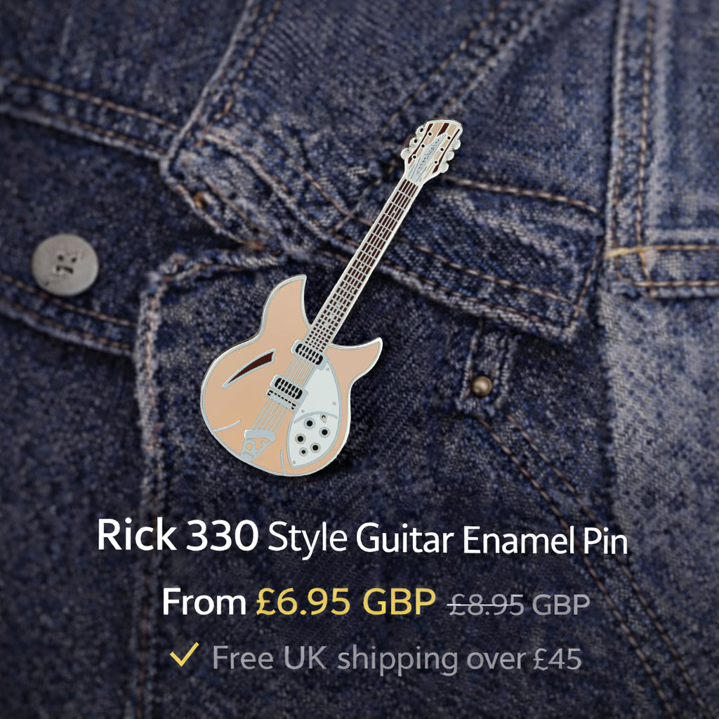 Rick 330 Style Guitar Enamel Pin Badge