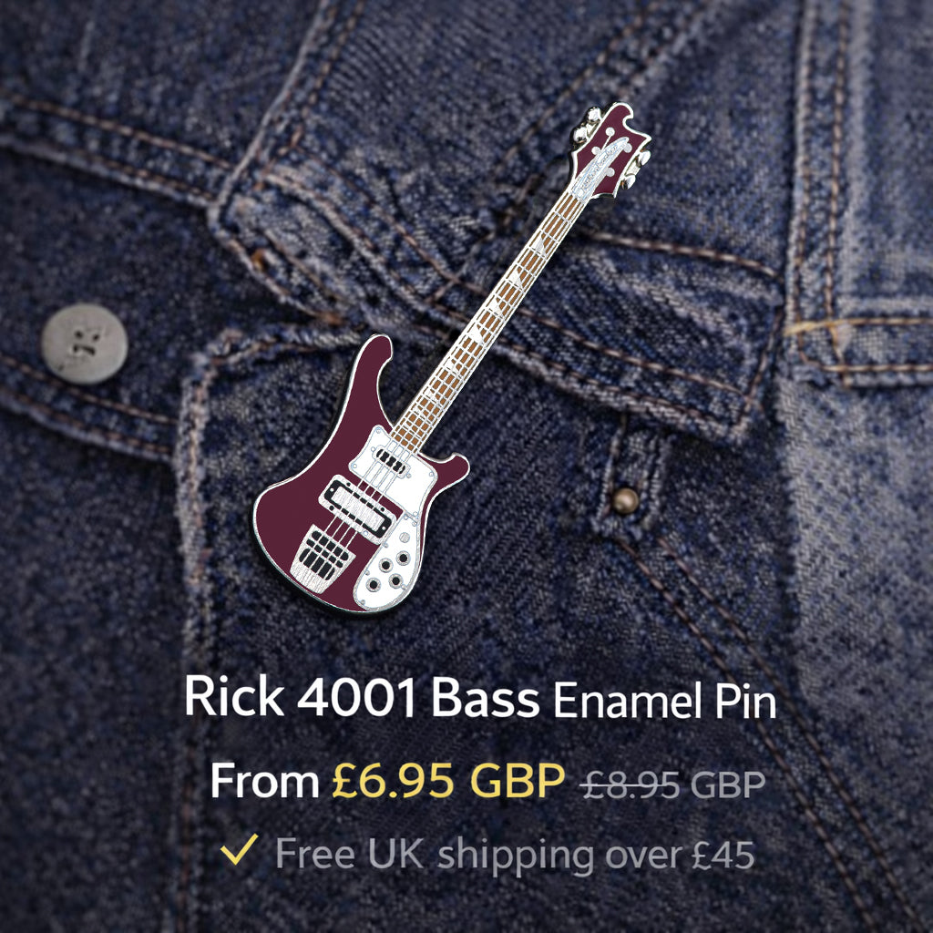 Rick 4001 Style Bass Enamel Pin Badge