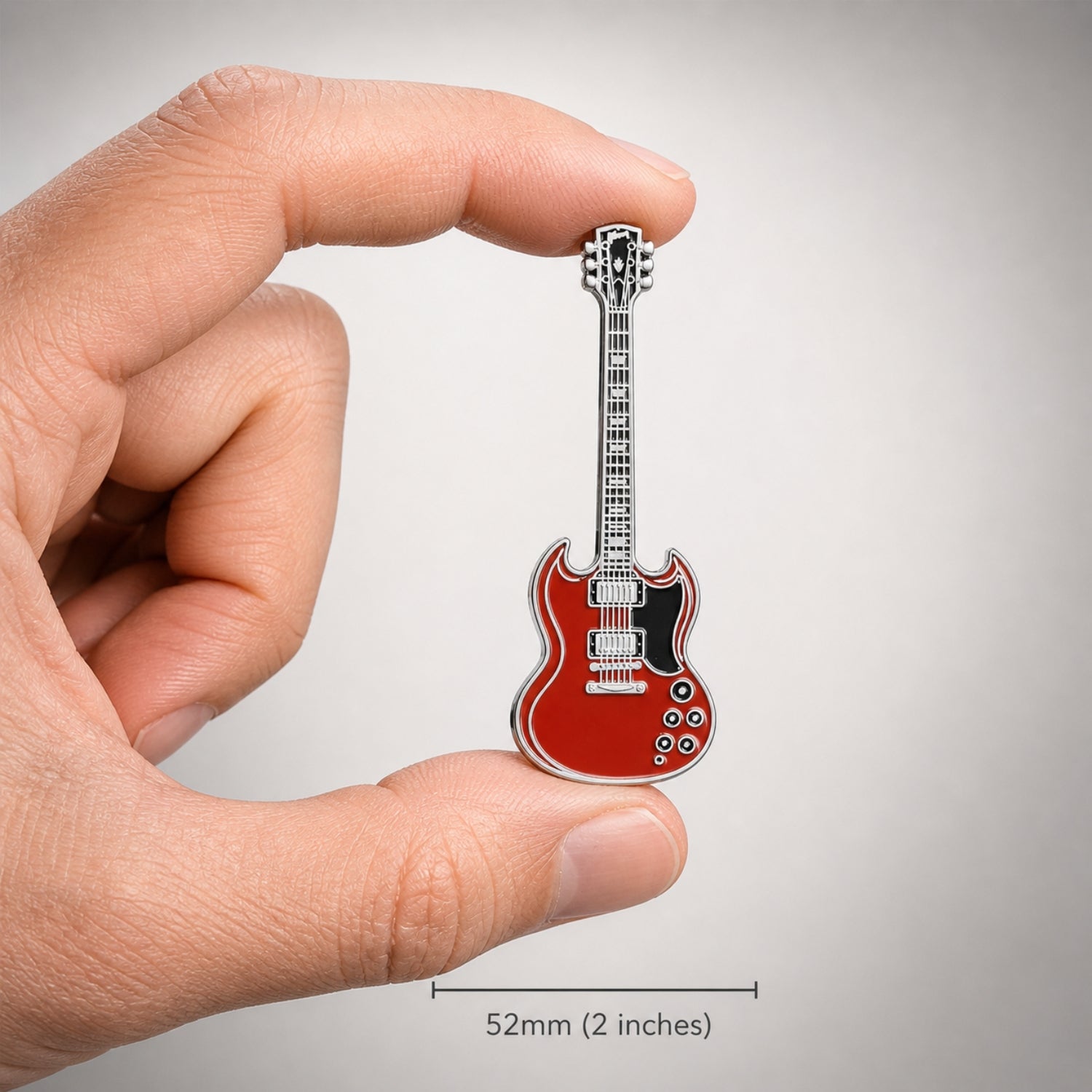 SG Style Guitar Enamel Pin Badge