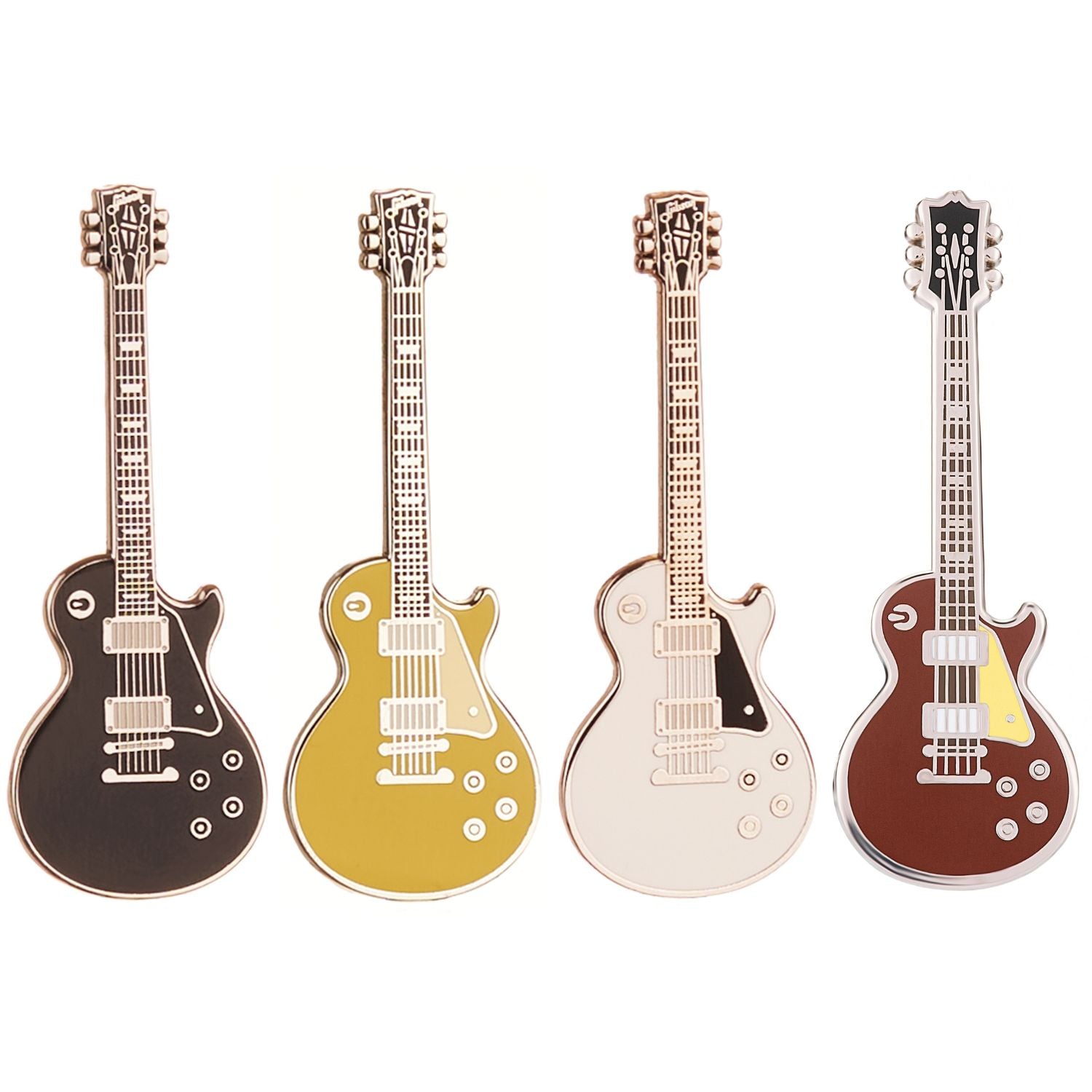 Les Paul Style Guitar Enamel Pin Badge
