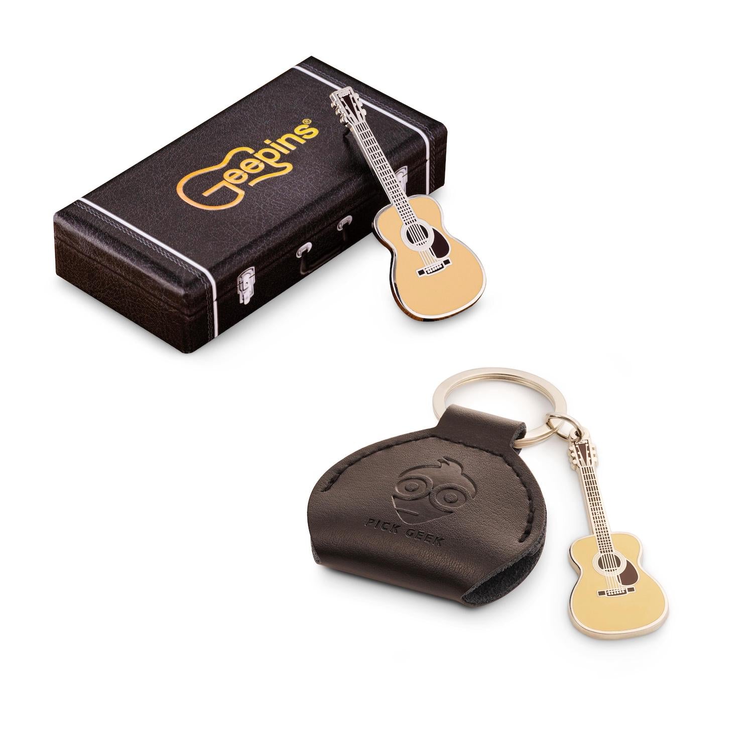 Pick Geek Keyring & Pin Combinations