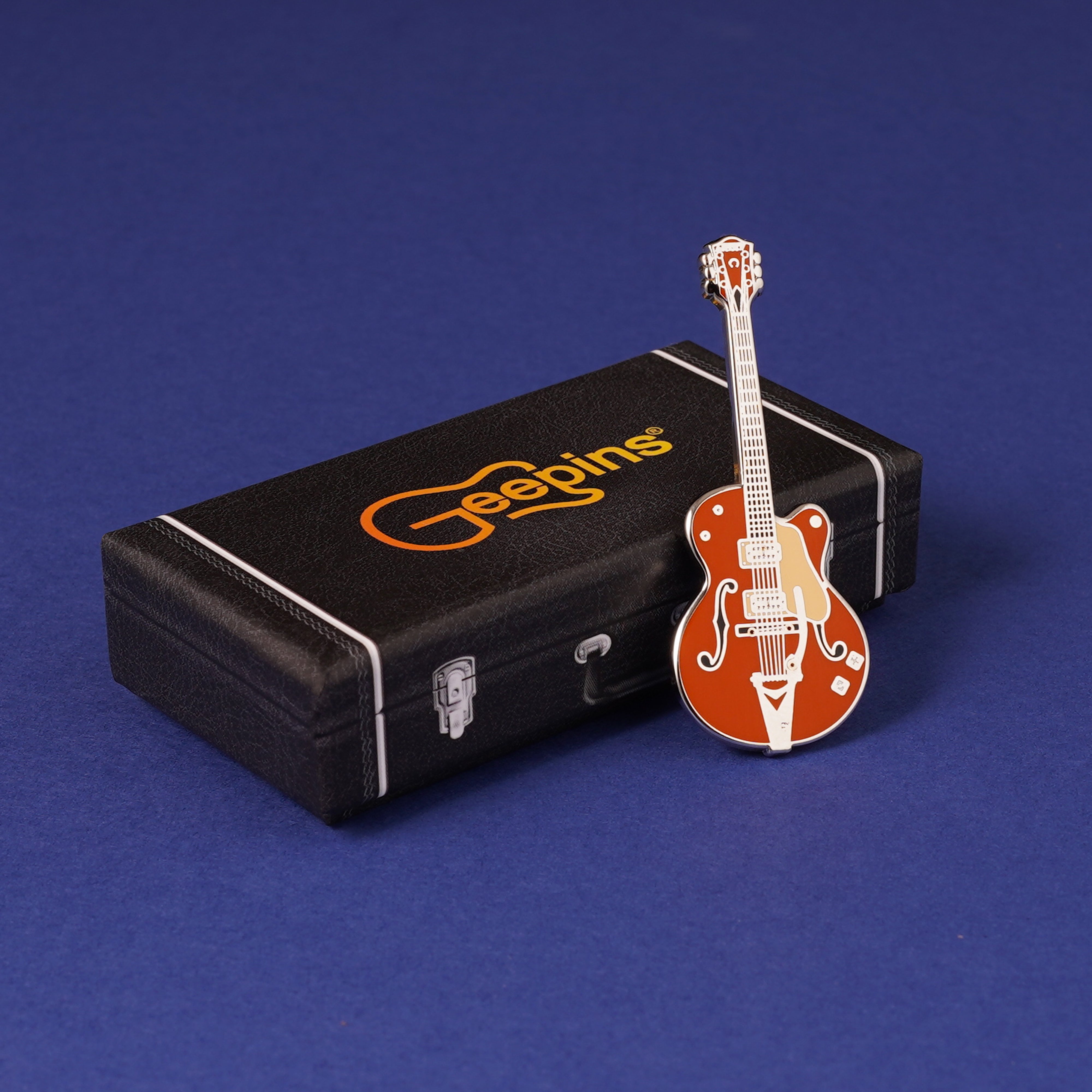 Geepin Gretsch Orange Guitar Pin