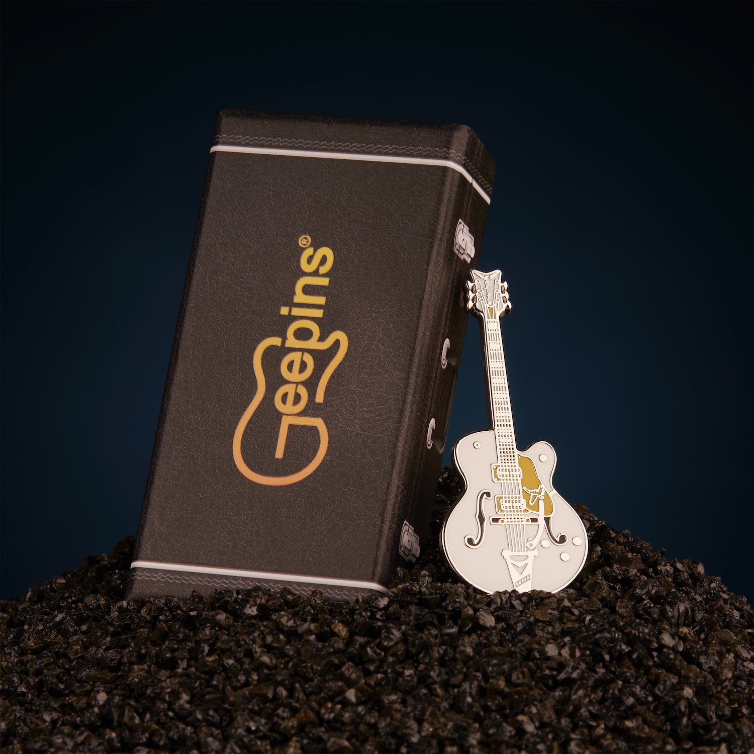 Geepin Gretsch White Falcon Guitar Pin