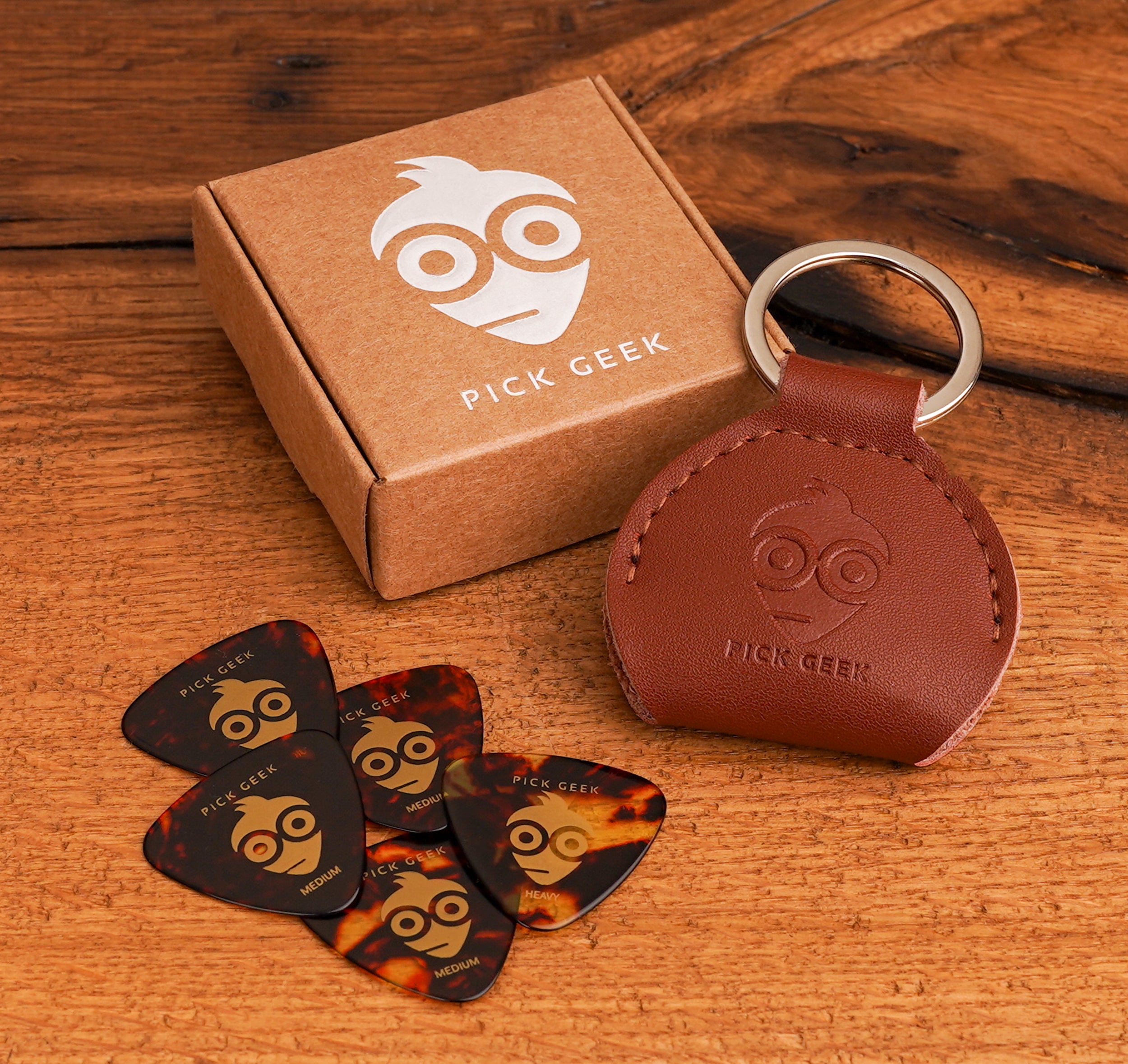 Pick Geek Leather Pick Holder Keyring