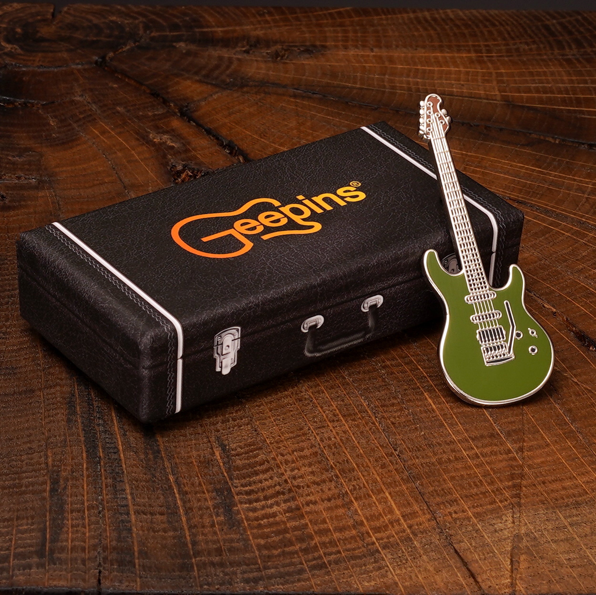 Lukather Style Guitar Enamel Pin Badge