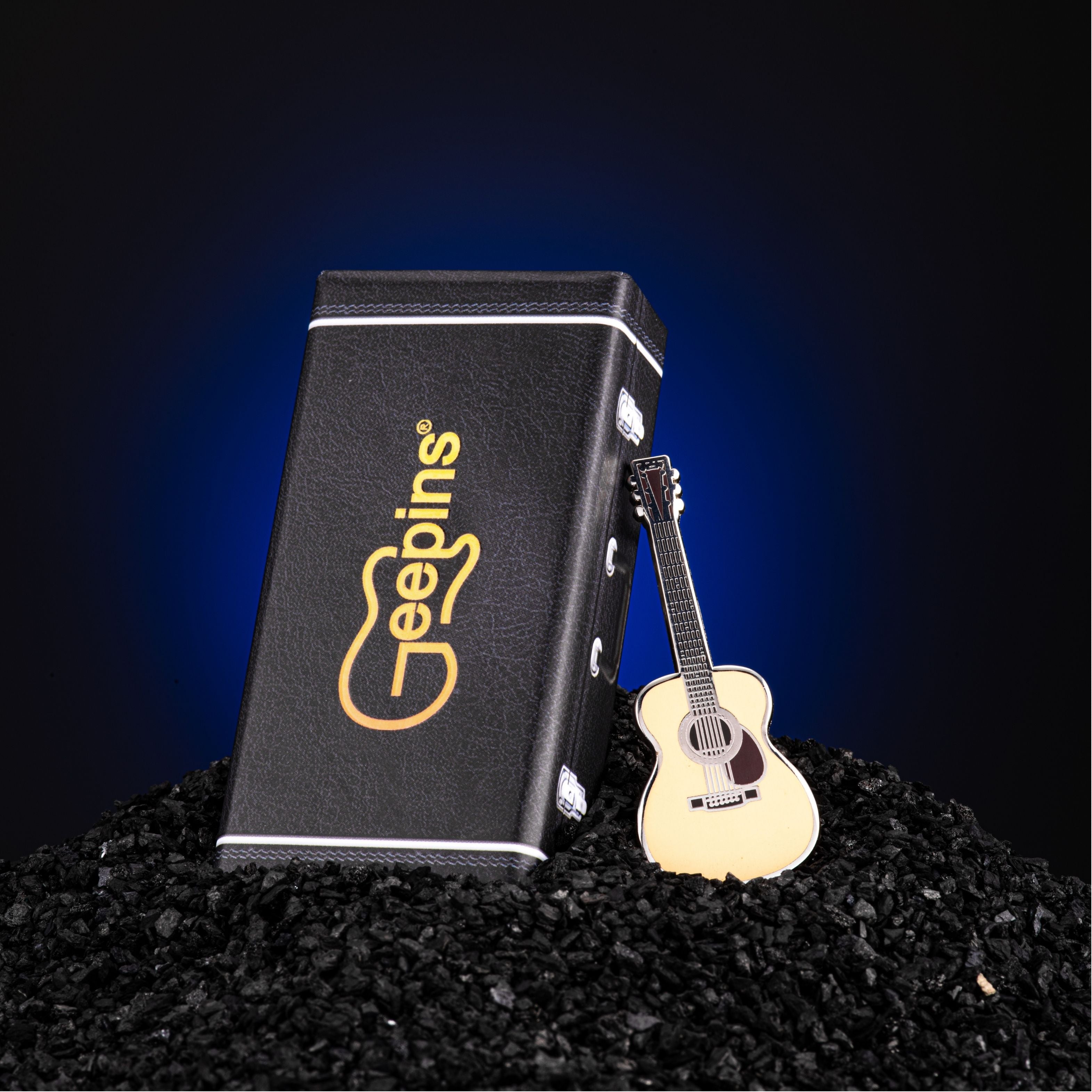 Martin-Style Acoustic Guitar Enamel Pin Badge