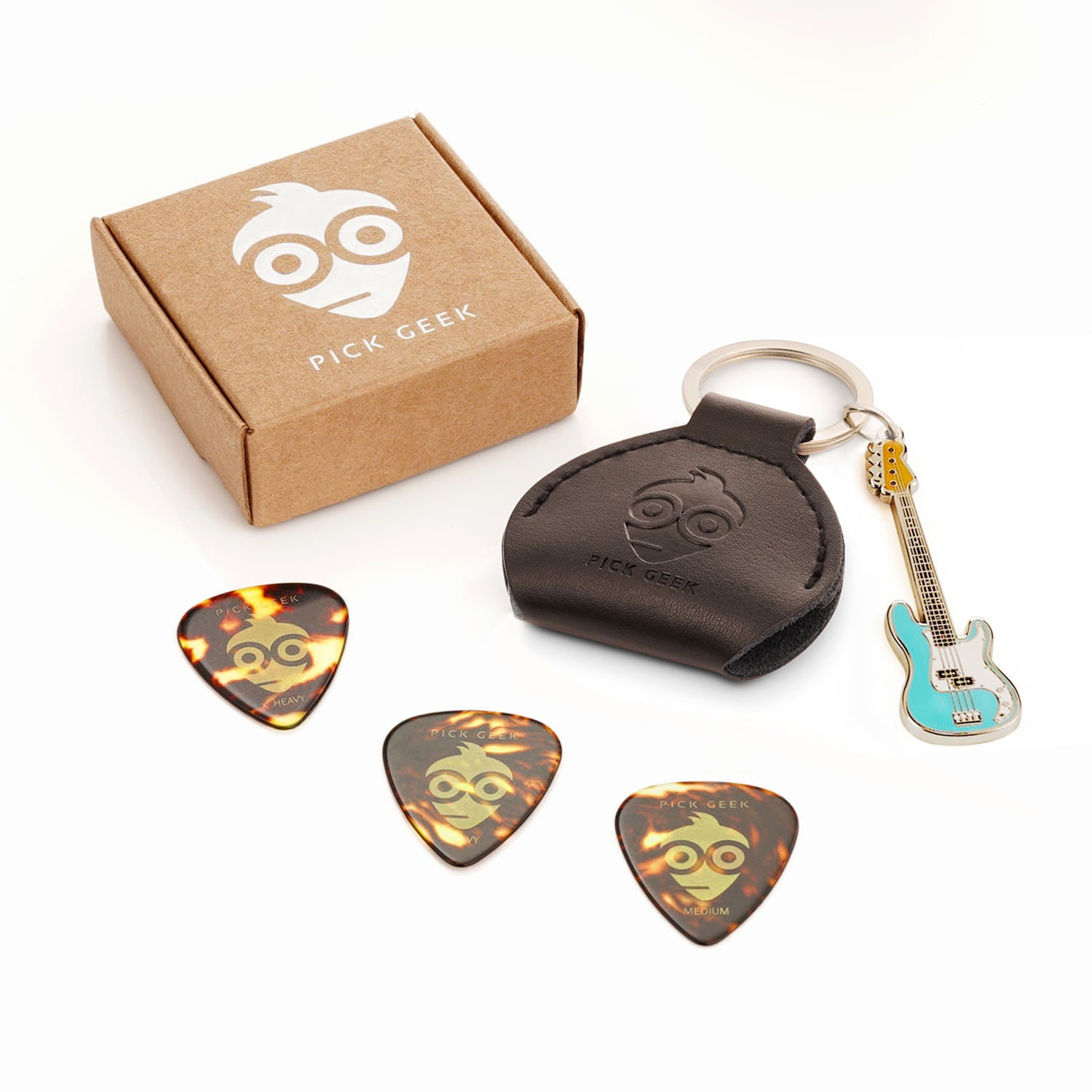 Pick Geek Precision Bass Guitar Keyring