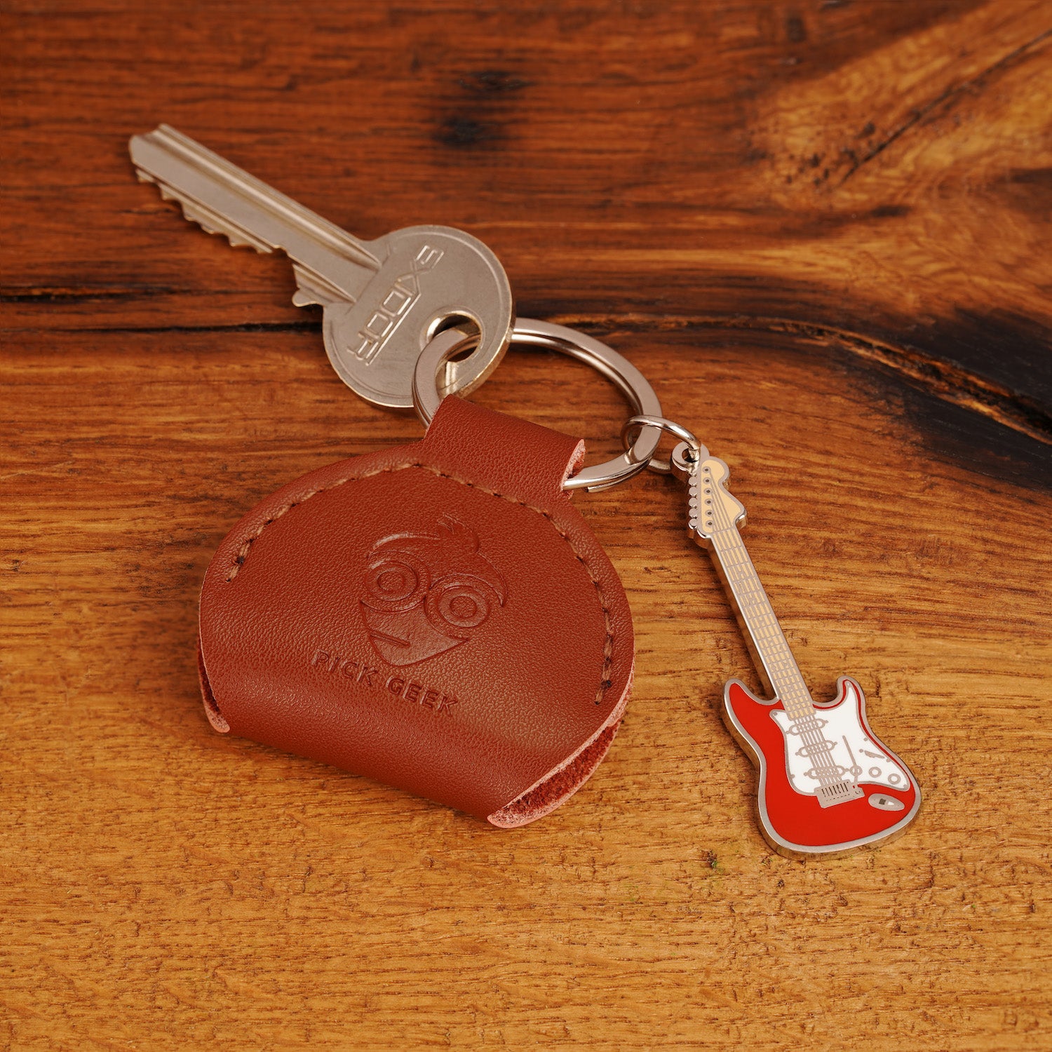 Pick Geek Strat Guitar Keyring