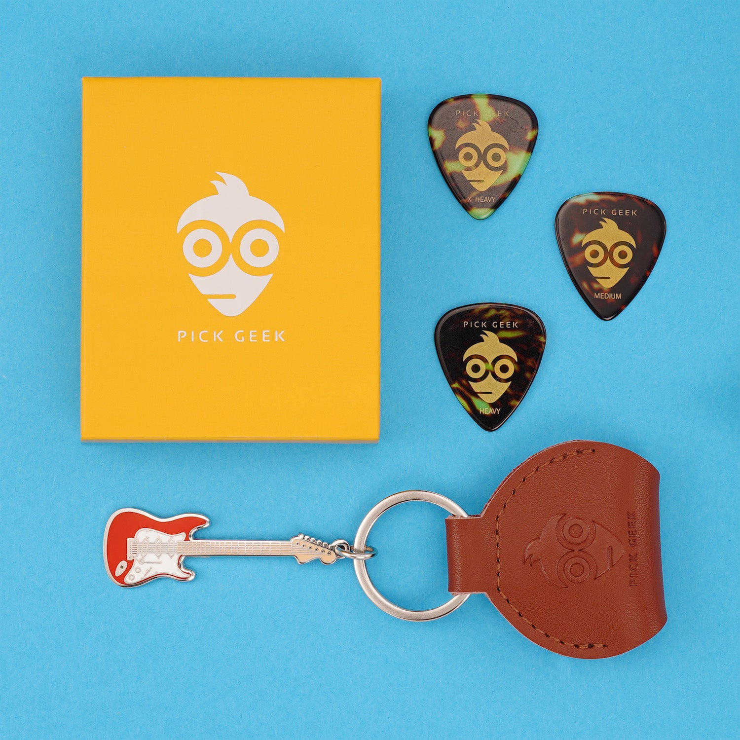 Pick Geek Strat Guitar Keyring