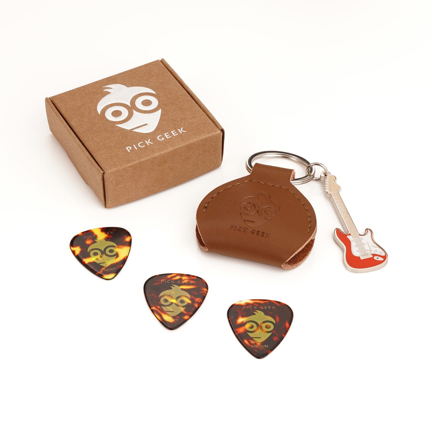 Pick Geek Strat Guitar Keyring