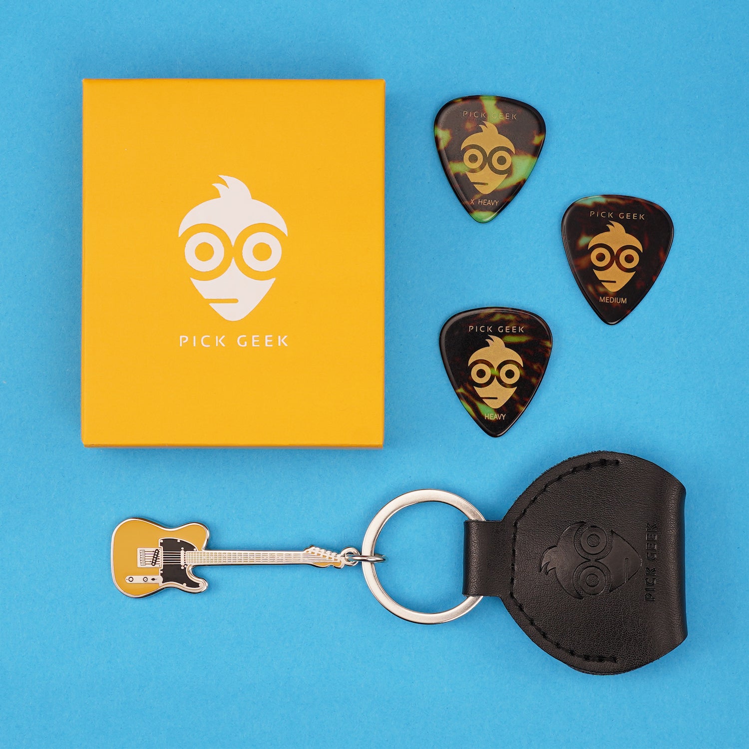 Pick Geek Tele Guitar Keyring