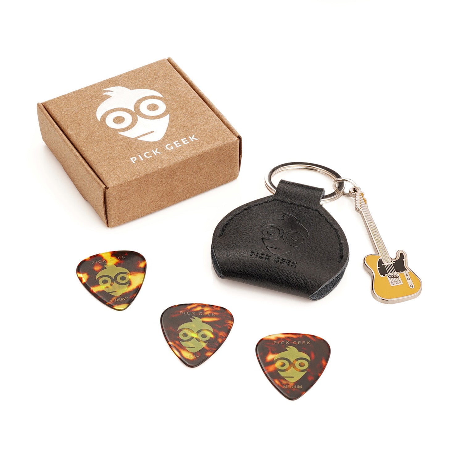 Pick Geek Tele Guitar Keyring