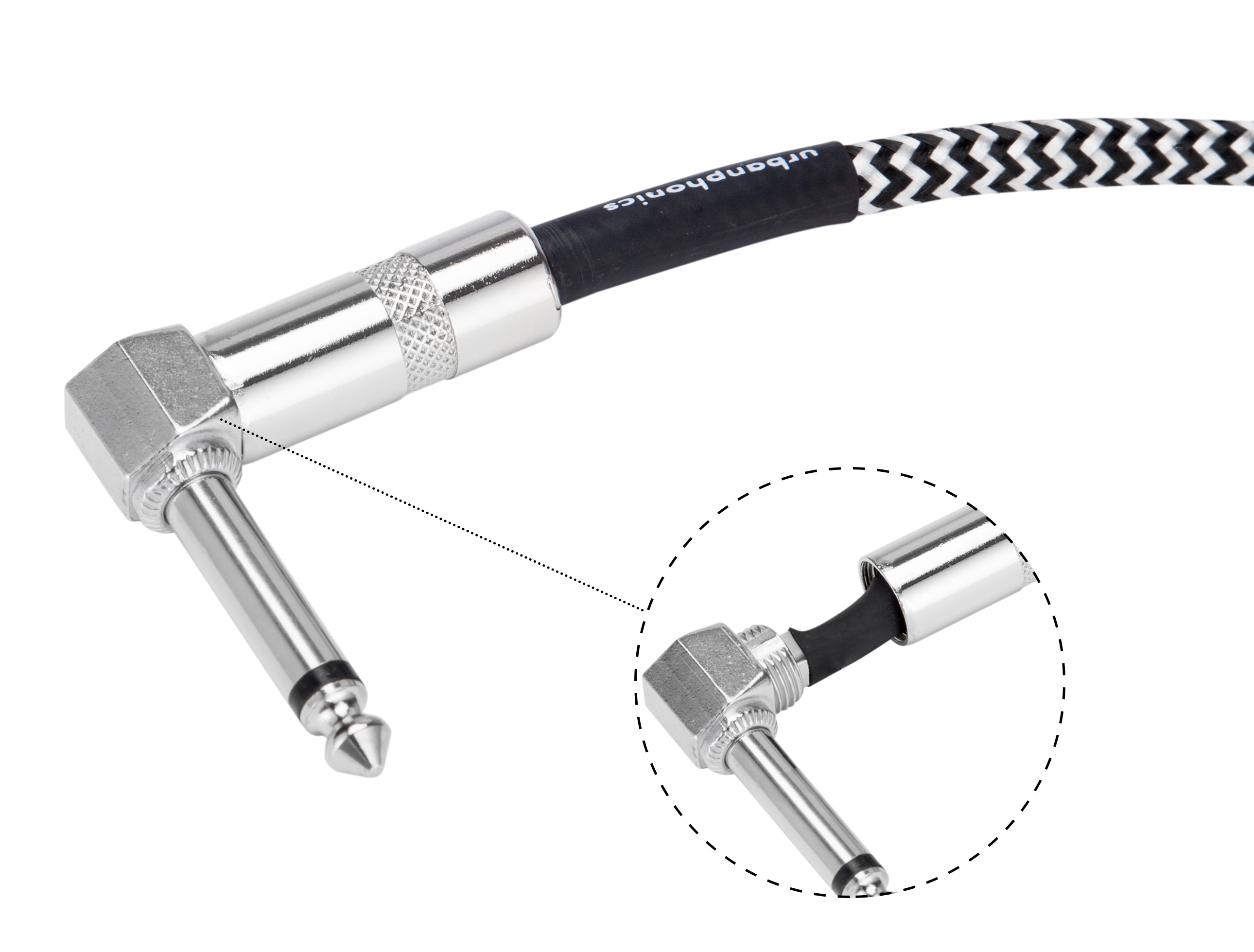 Urbanphonics Patch Cable - Black & White Tweed