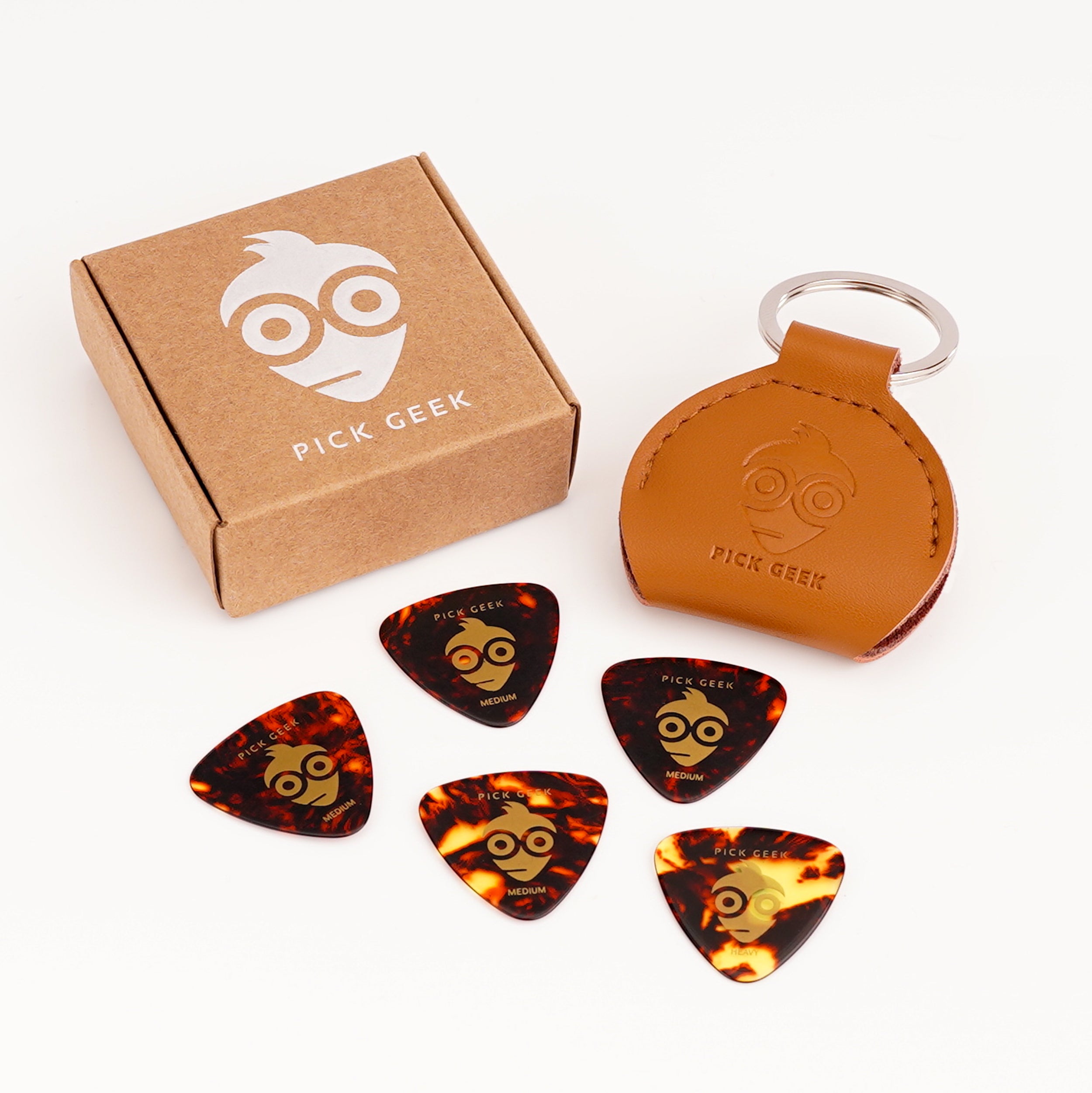 Pick Geek Leather Pick Holder Keyring