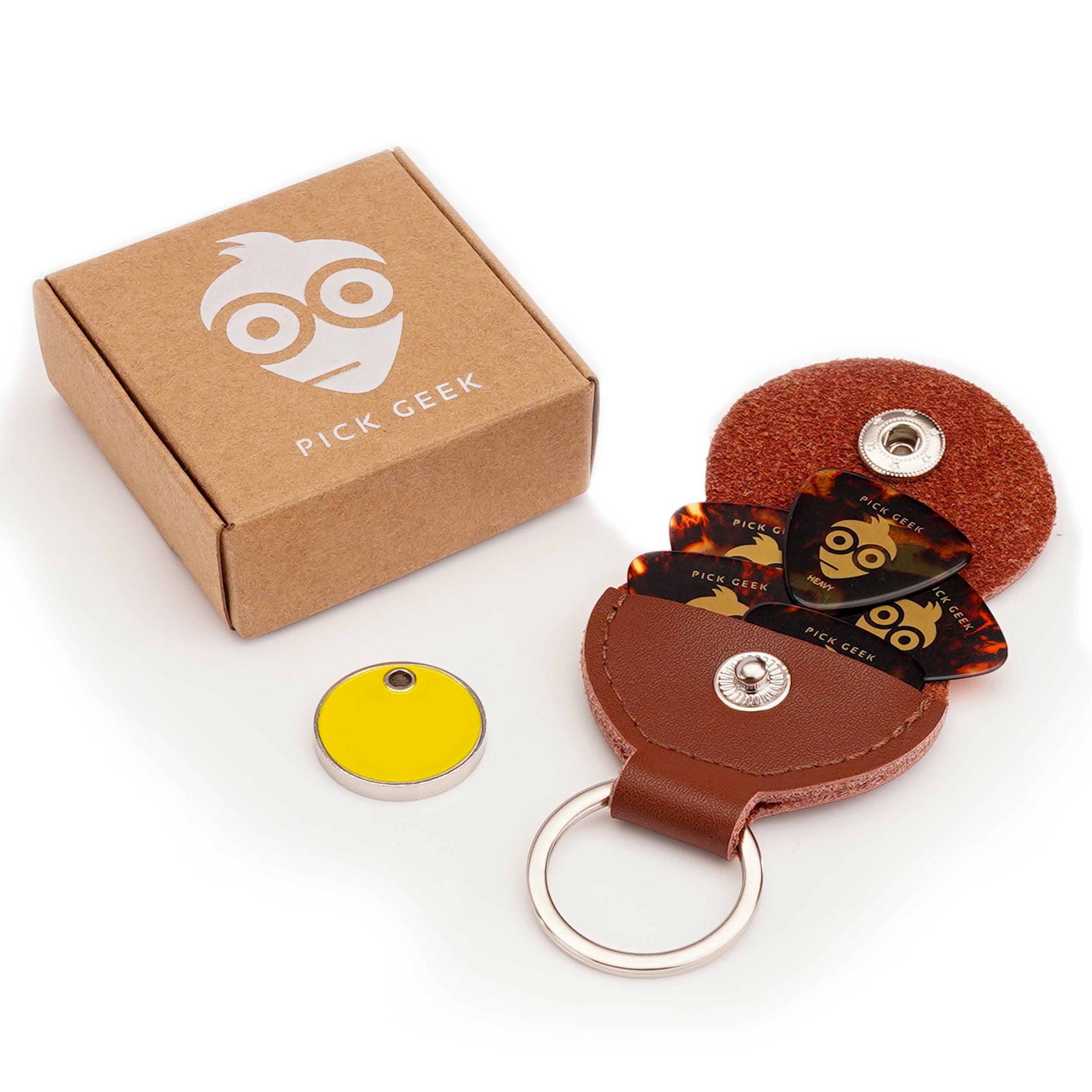 Pick Geek Leather Pick Holder Keyring