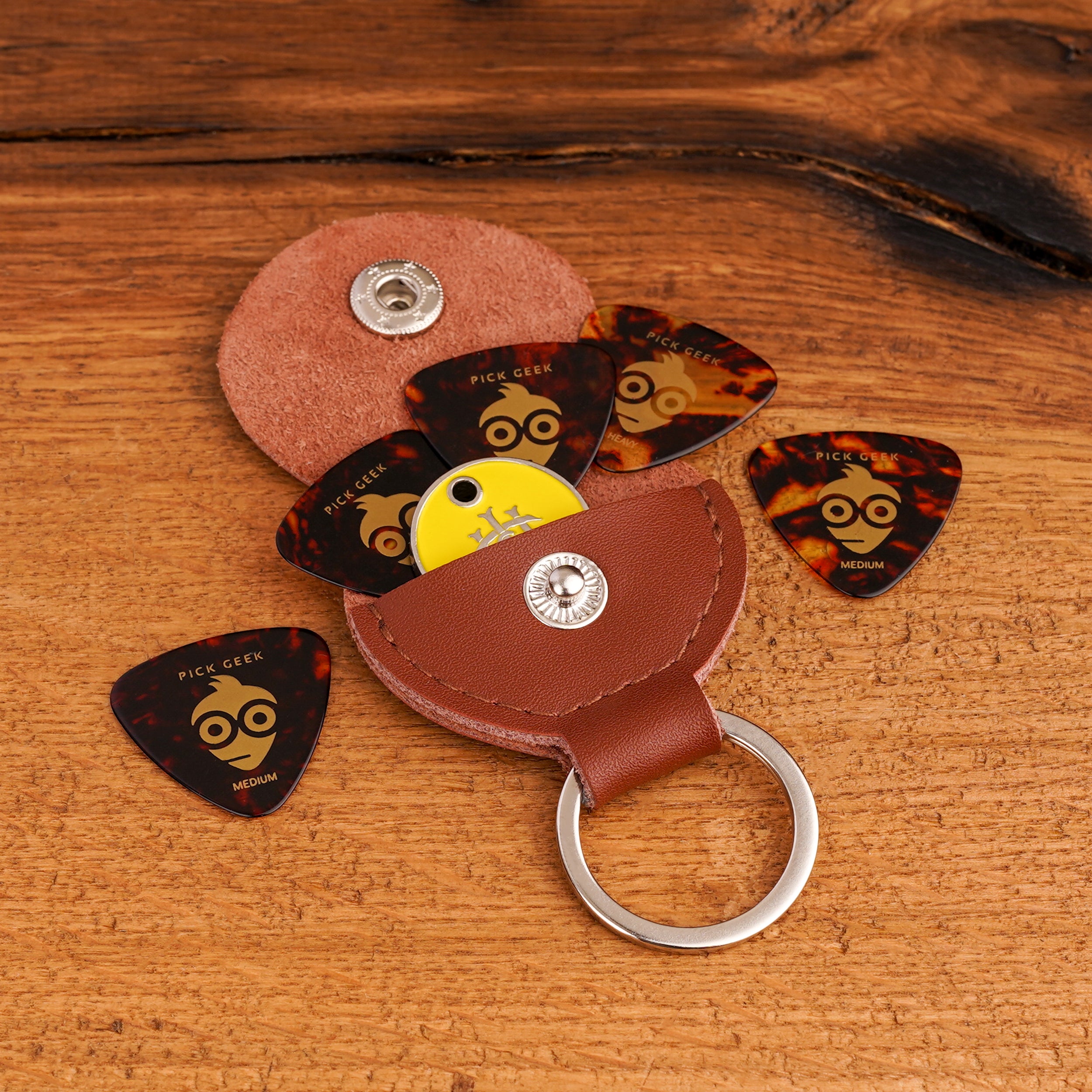 Pick Geek Leather Pick Holder Keyring