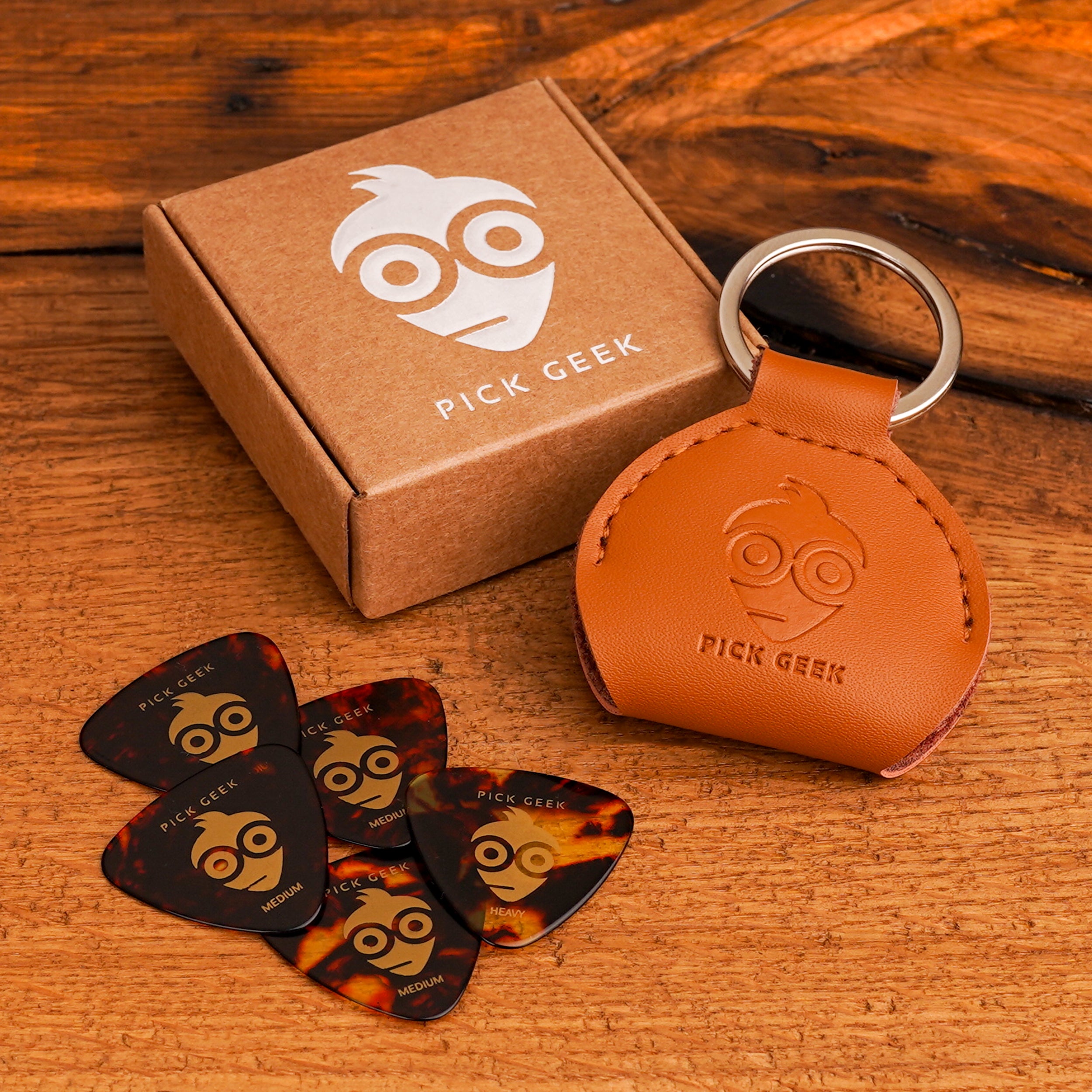 Pick Geek Leather Pick Holder Keyring