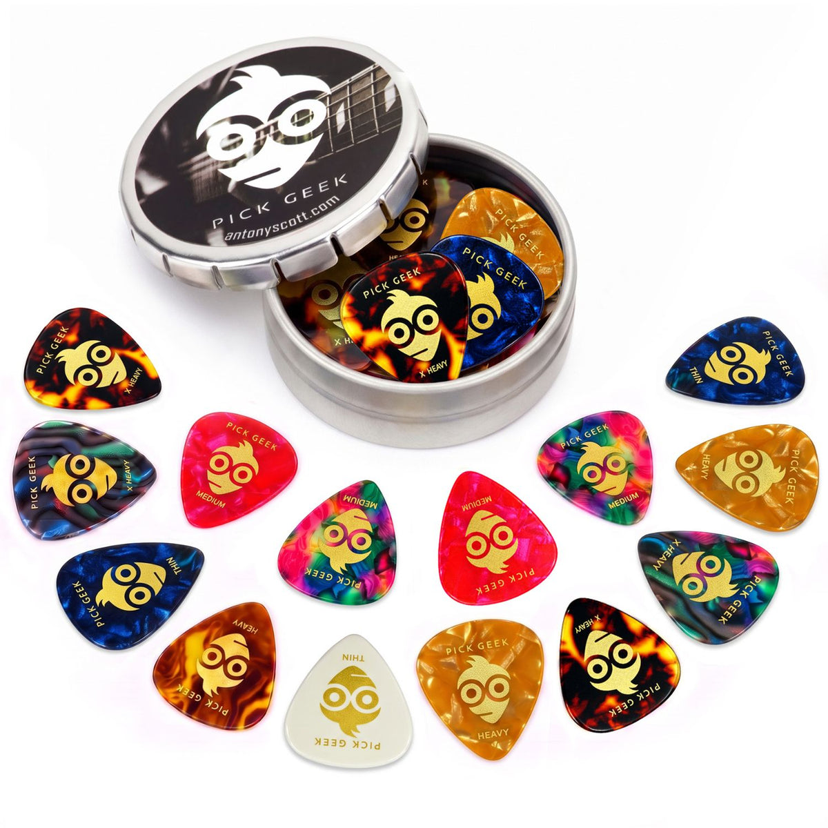 Pick Geek Classic Guitar Pick Set - Premium Gift Edition