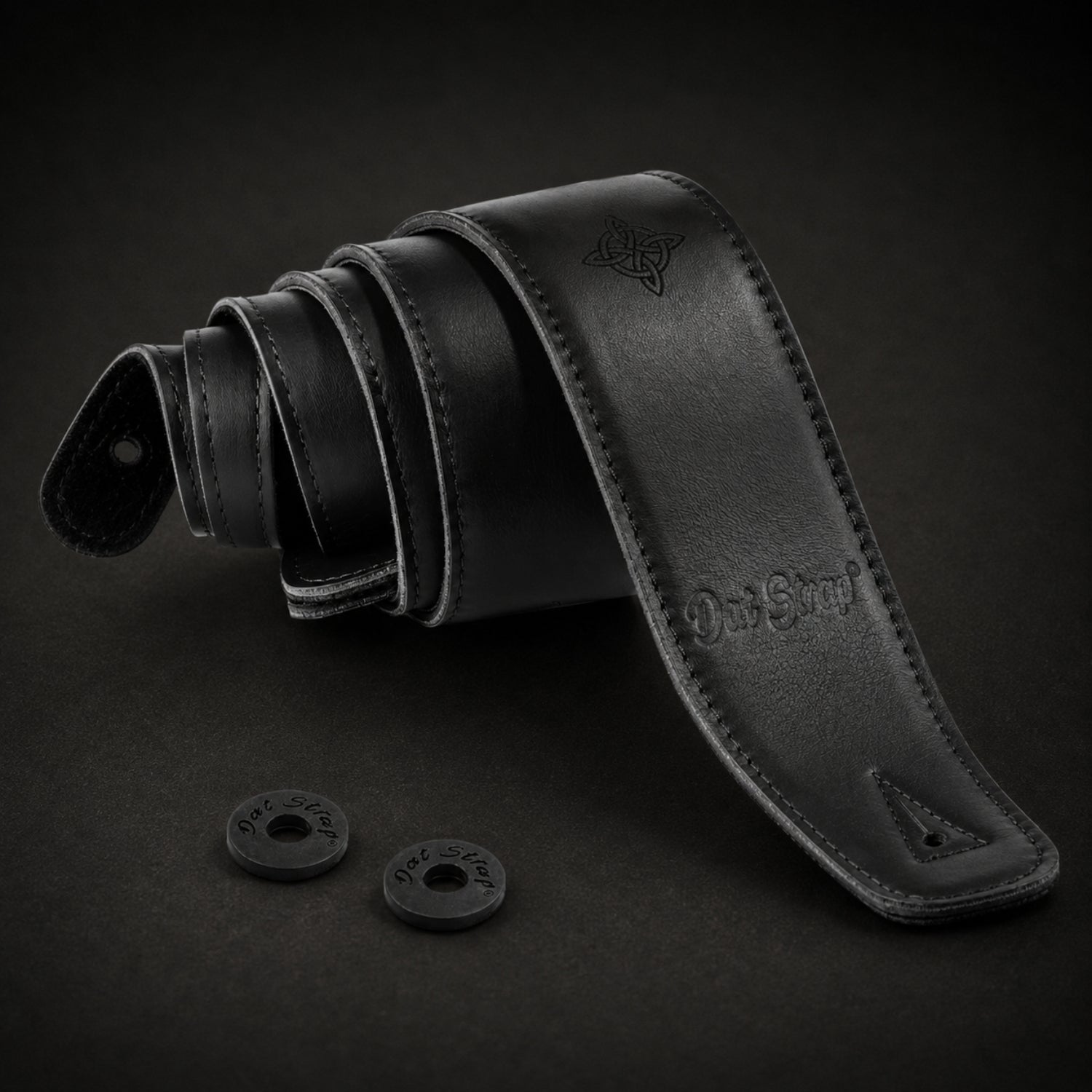 Personalised Dat Strap Leather Guitar Strap