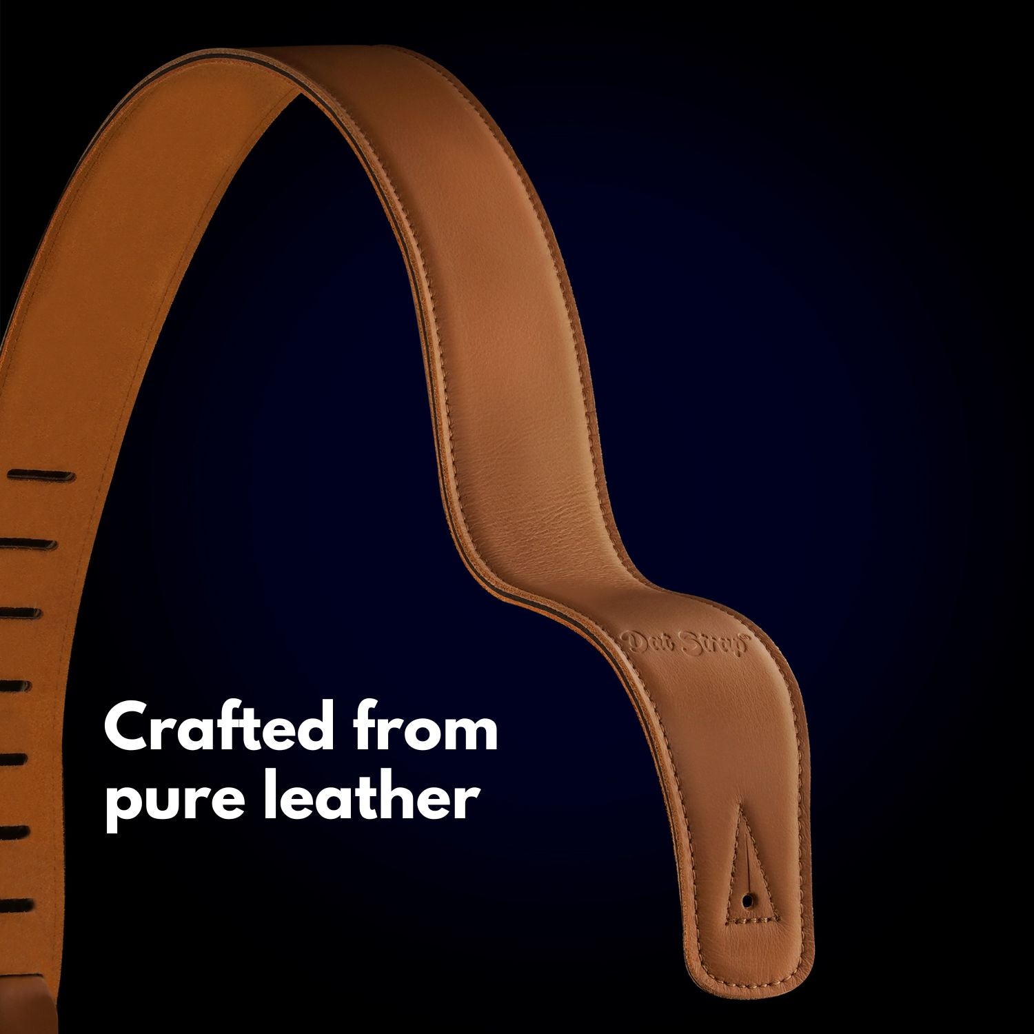 Dat Strap Leather Guitar Strap - Light Brown