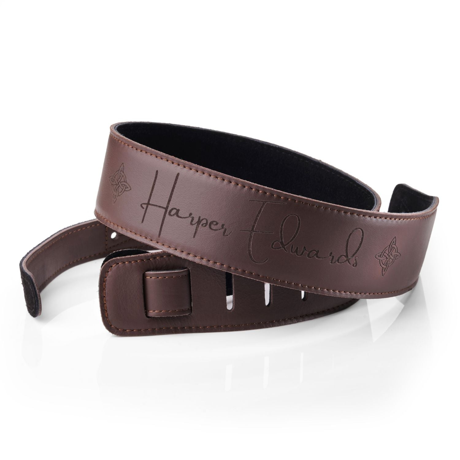 Personalised Dat Strap Leather Guitar Strap