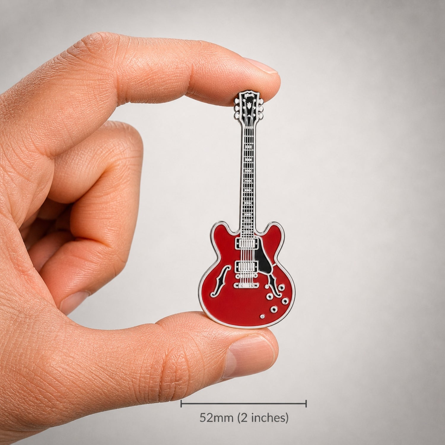 ES-335 Style Guitar Enamel Pin Badge