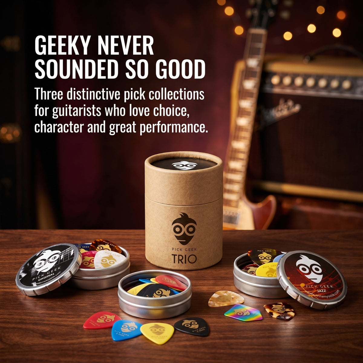 Pick Geek TRIO Guitar Pick Set - Premium Gift Edition