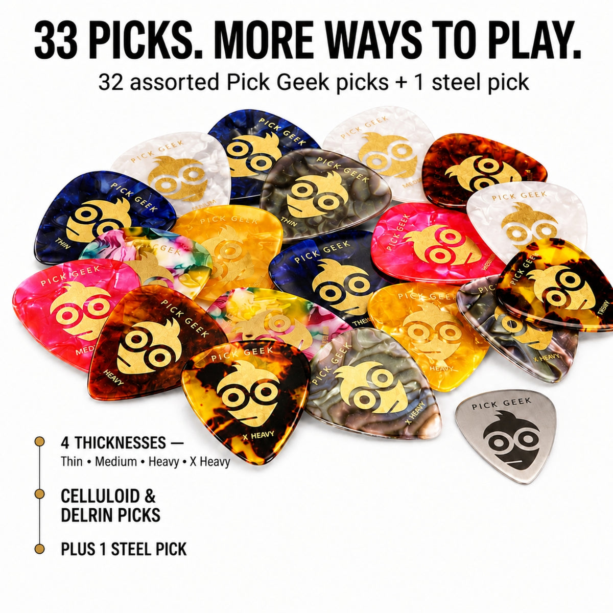 Pick Geek Capo Bundle Set - Guitar Accessories Gift Set