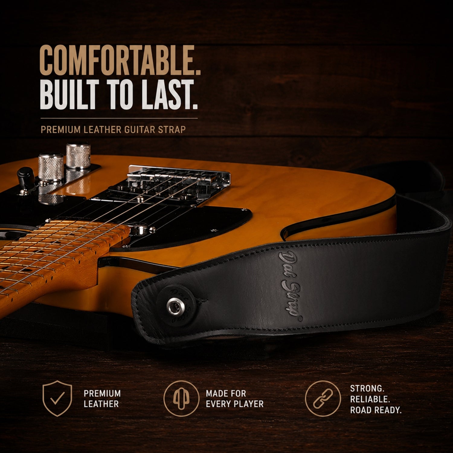 Dat Strap Leather Guitar Strap
