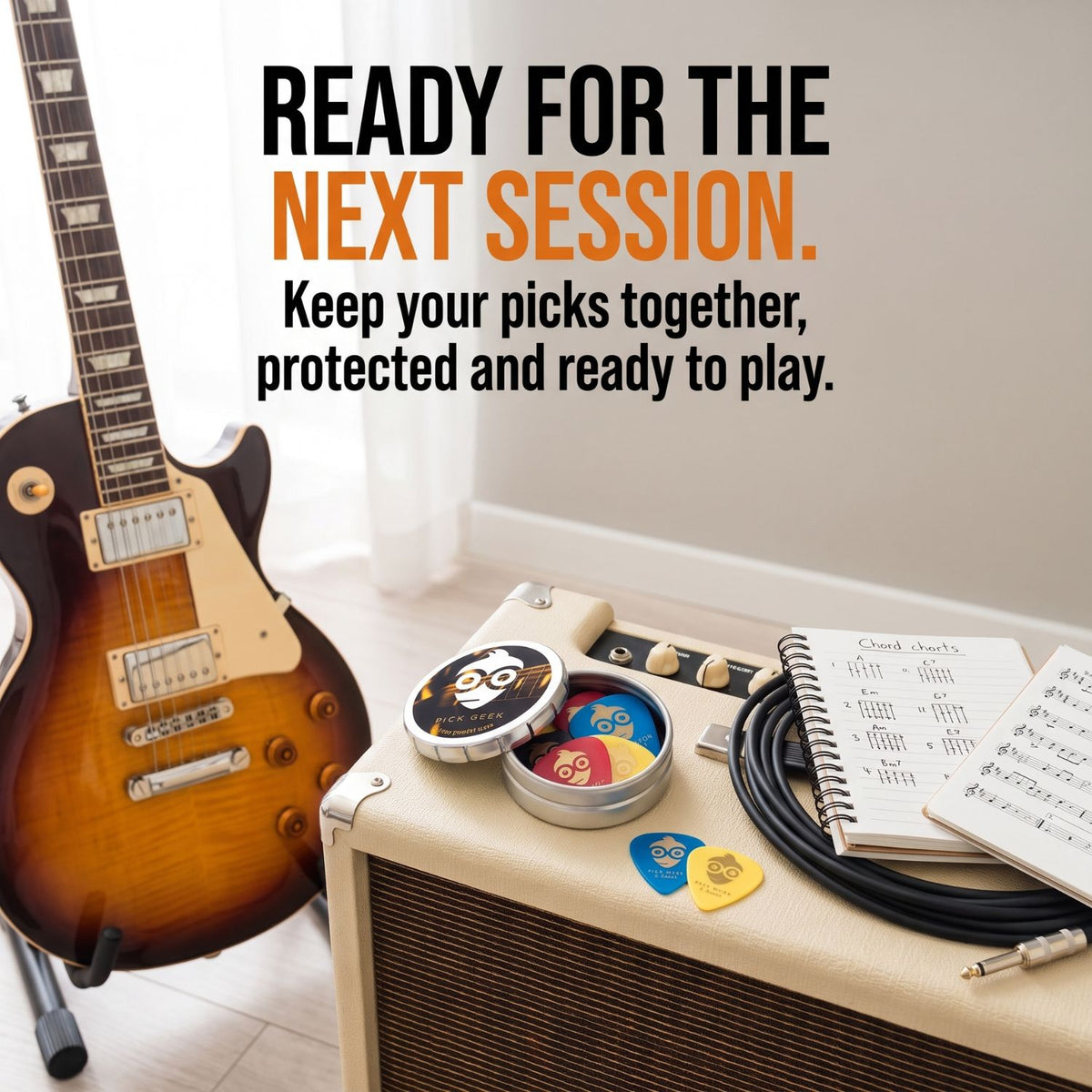 Pick Geek Funky Delrin Guitar Pick Set - Premium Gift Edition