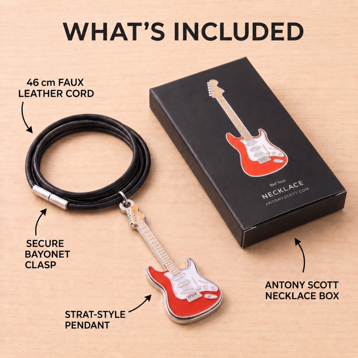 Eric Clapton Strat-Style Guitar Necklace