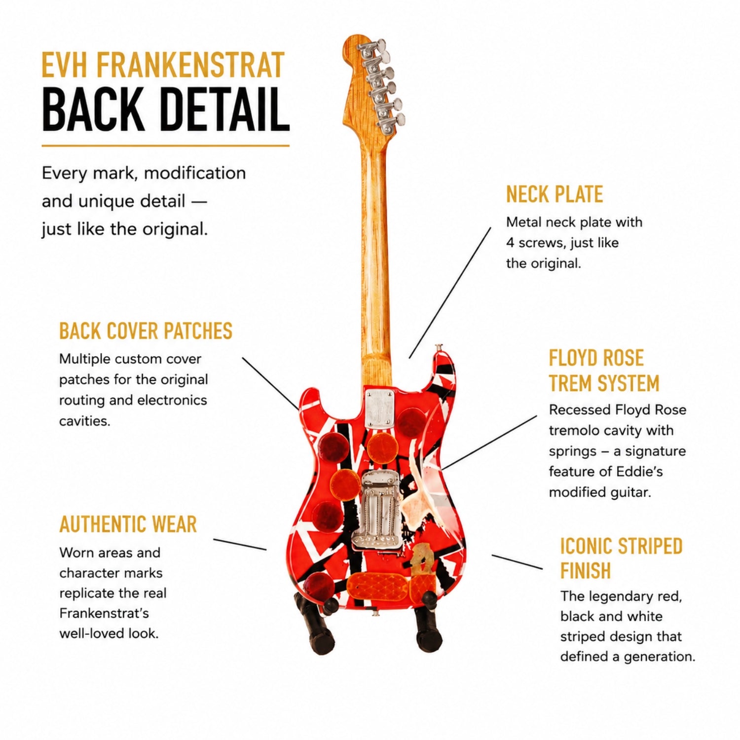Axe Legends EVH Frankenstrat Mini Guitar