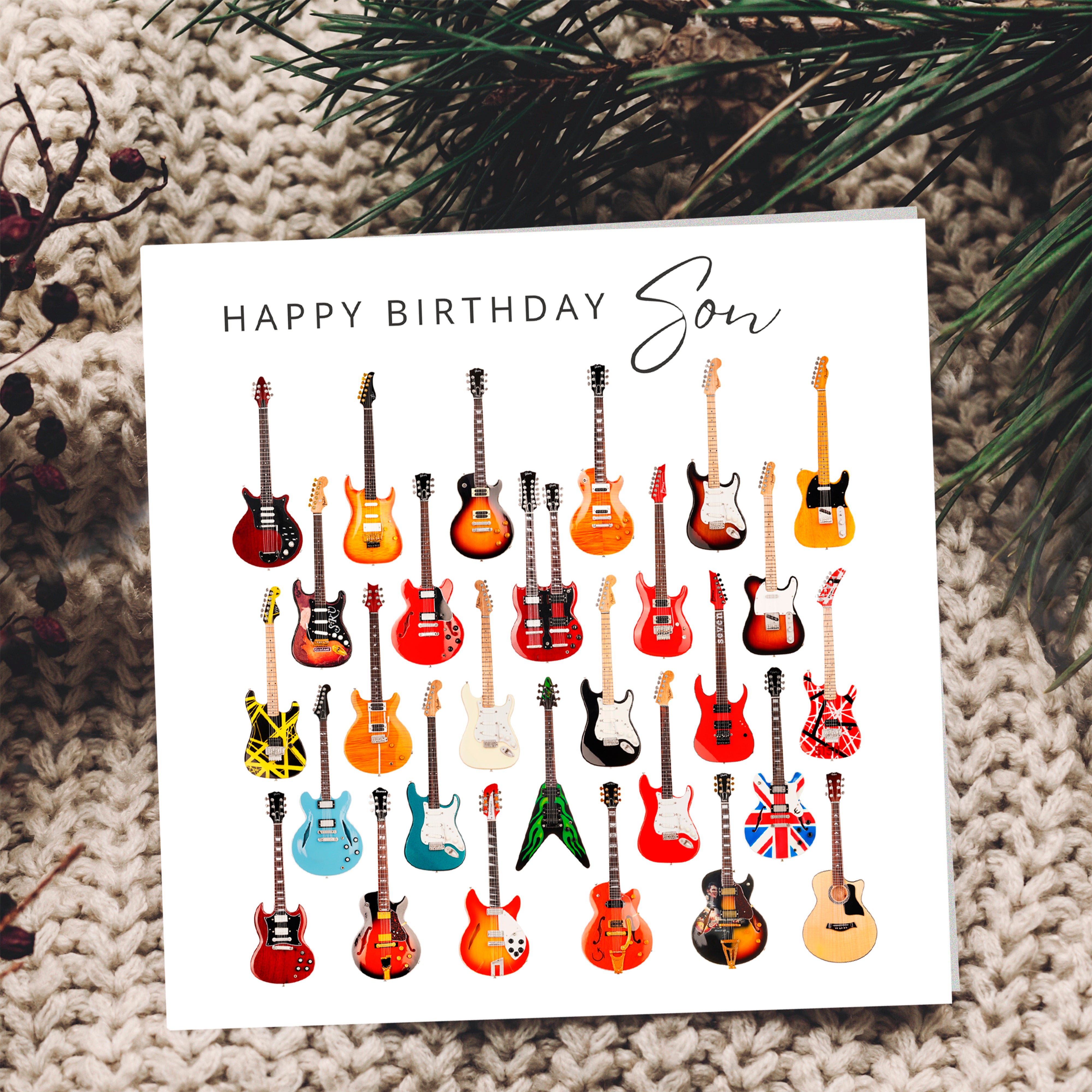 Personalised Guitar Greetings Birthday Card