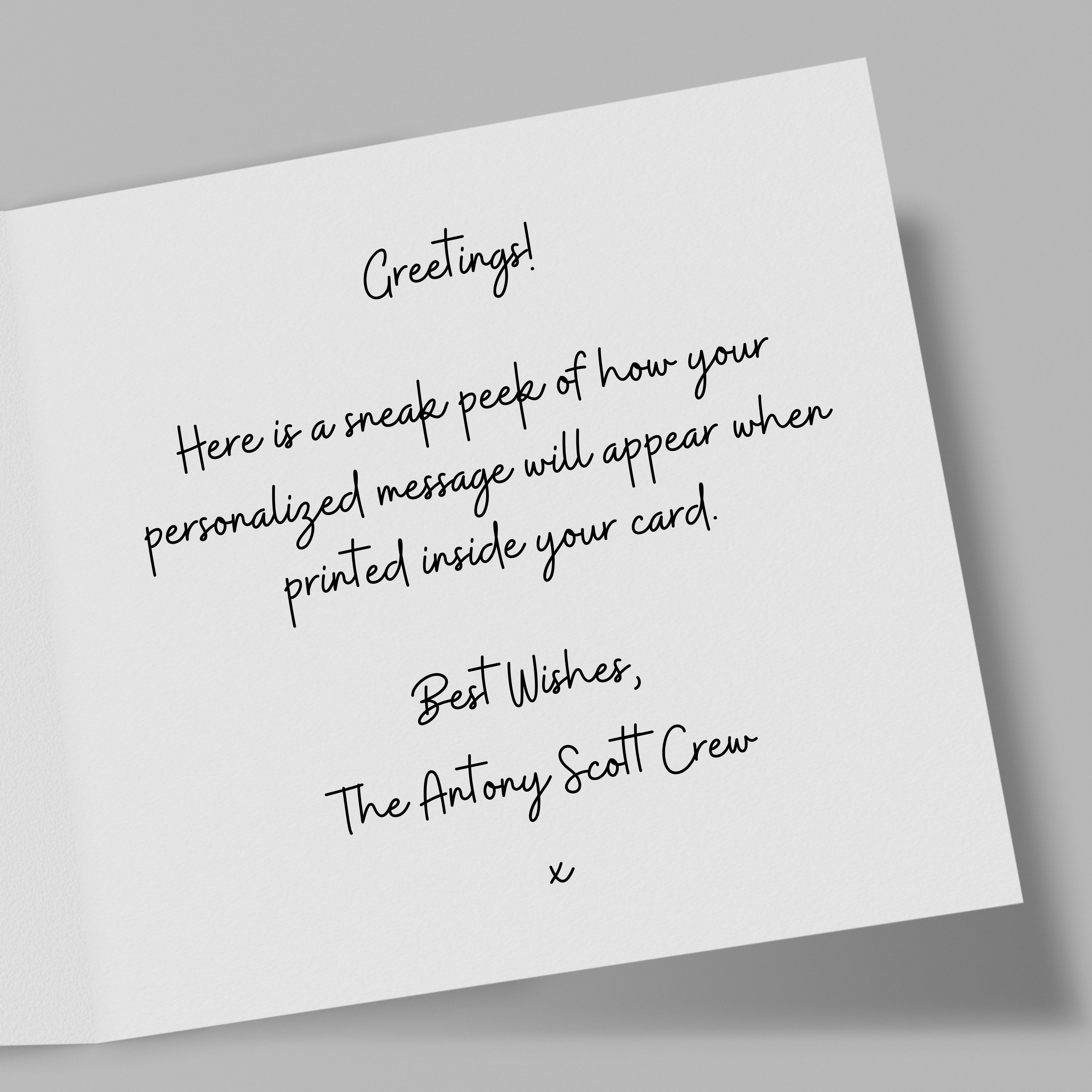 Personalised Bear Friendship Thank You Card