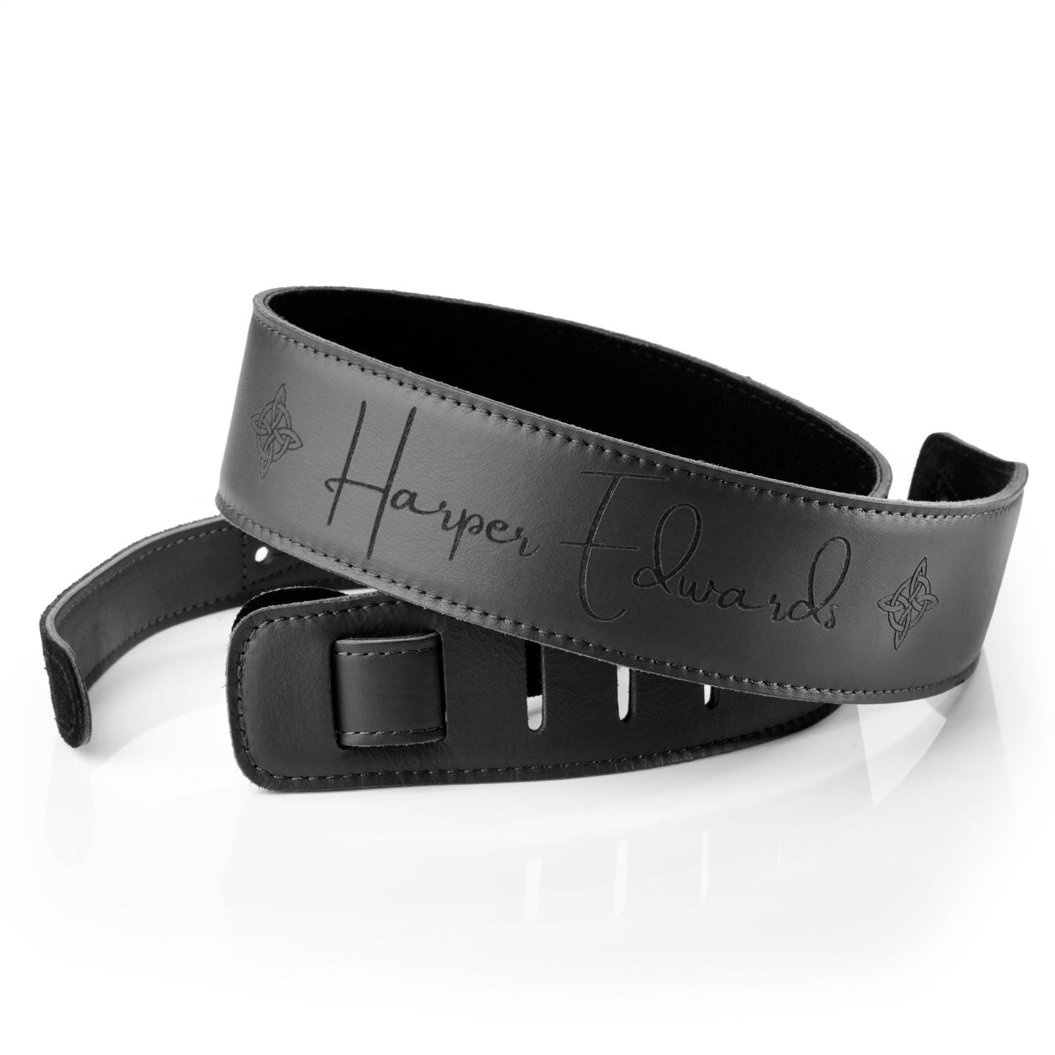 Personalised Dat Strap Leather Guitar Strap