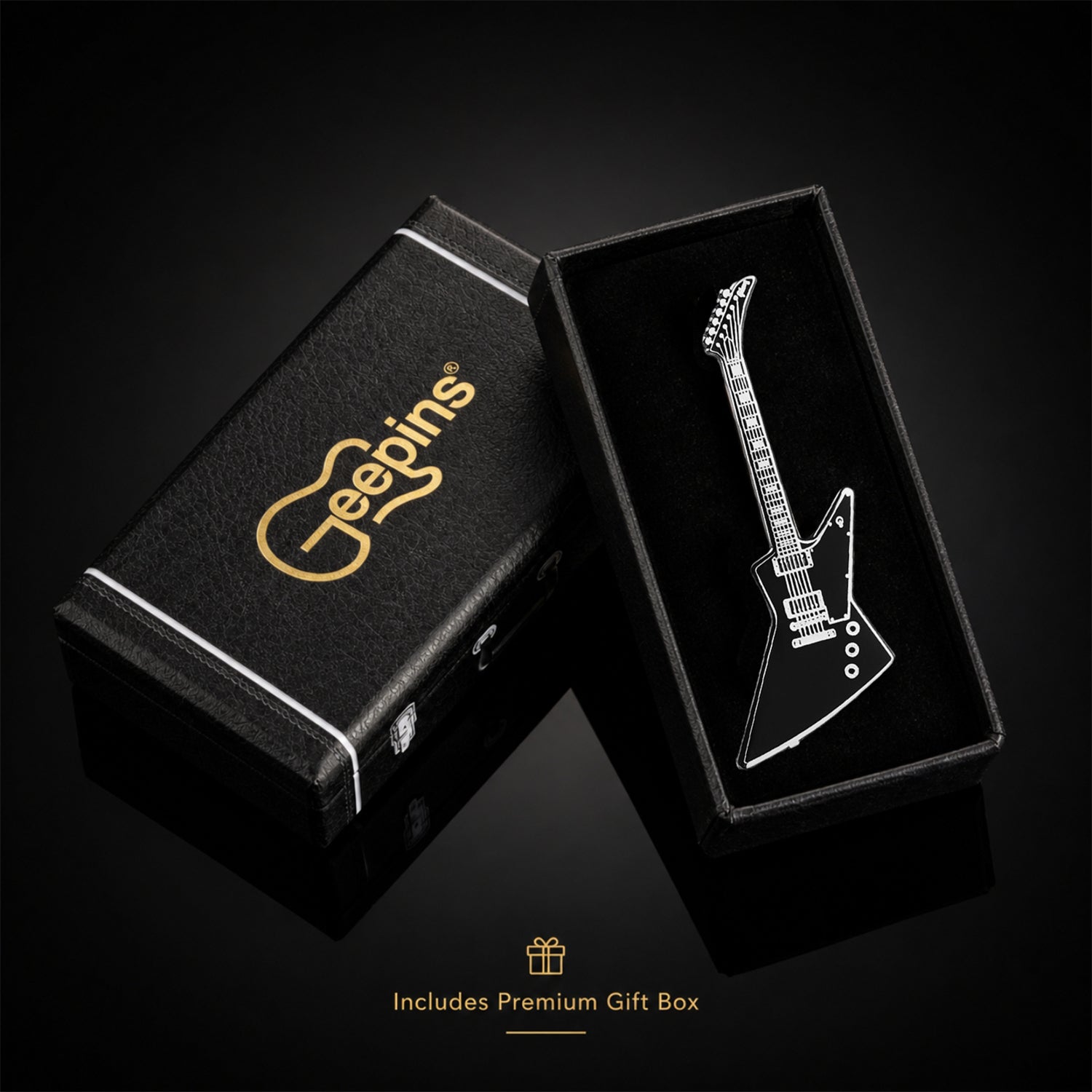 Explorer Style Guitar Enamel Pin Badge