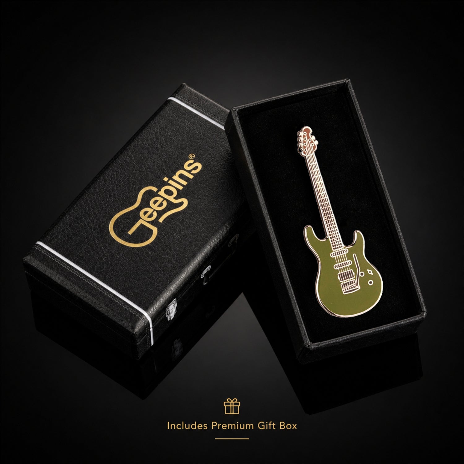 Lukather Style Guitar Enamel Pin Badge