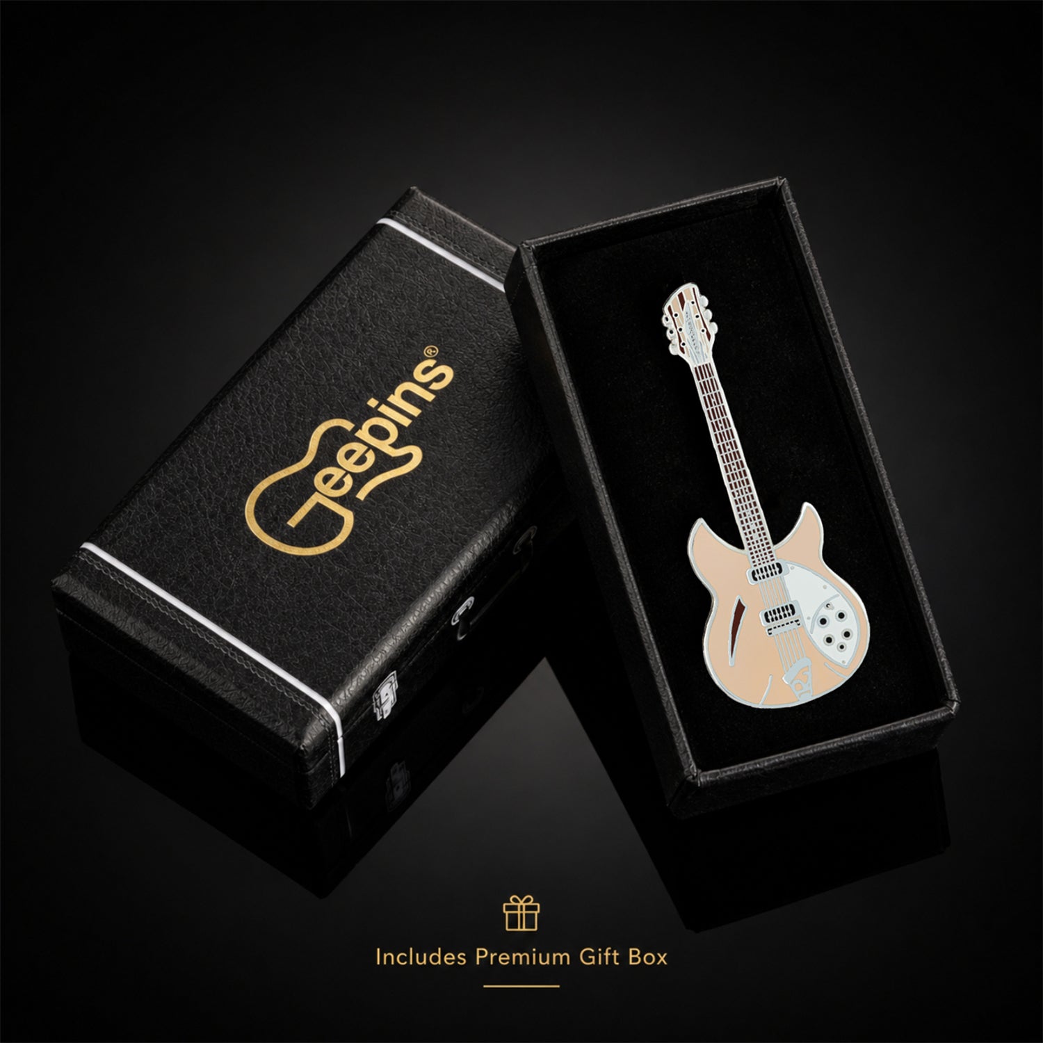 Rick 330 Style Guitar Enamel Pin Badge