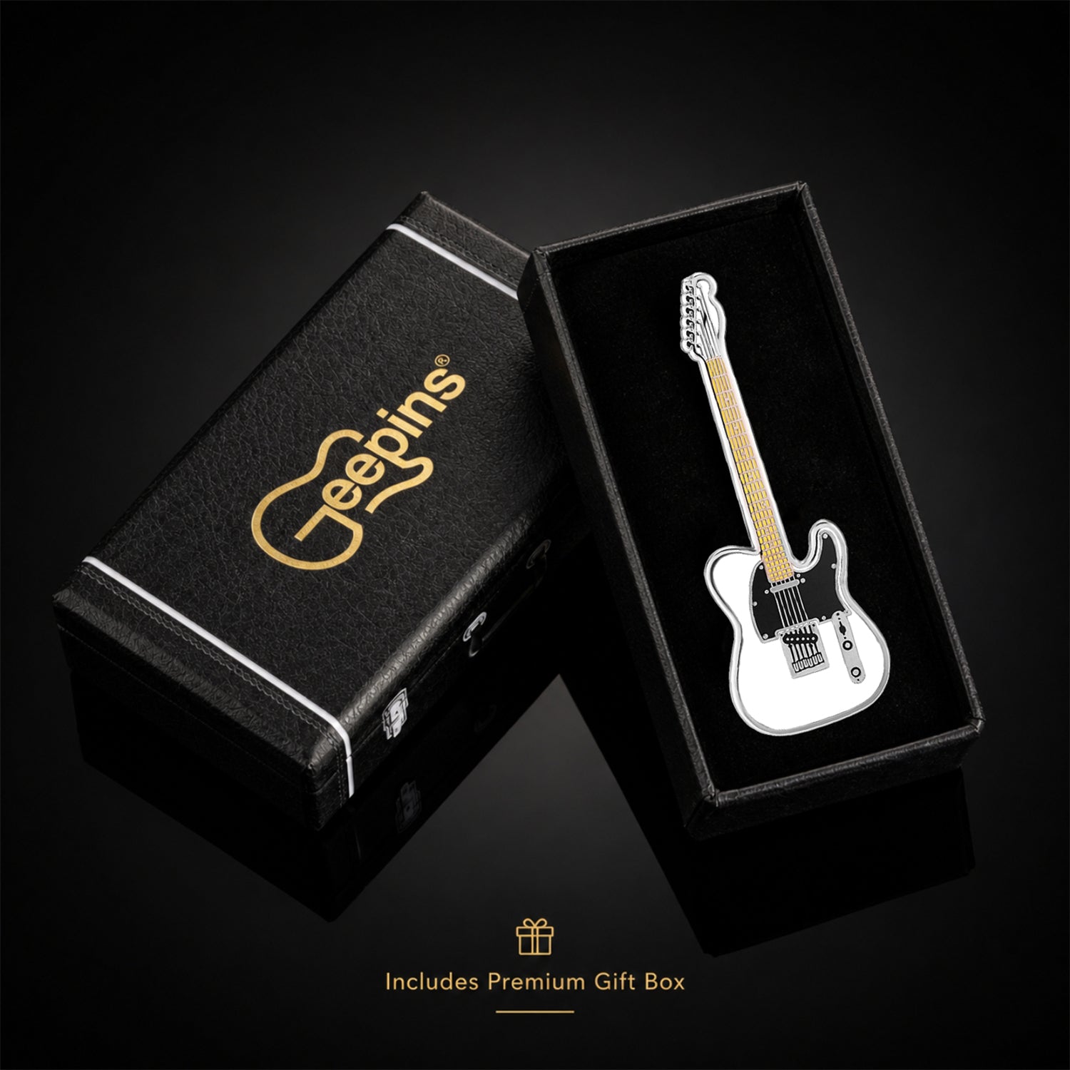 Keith Richards Tele-Style Guitar Enamel Pin Badge