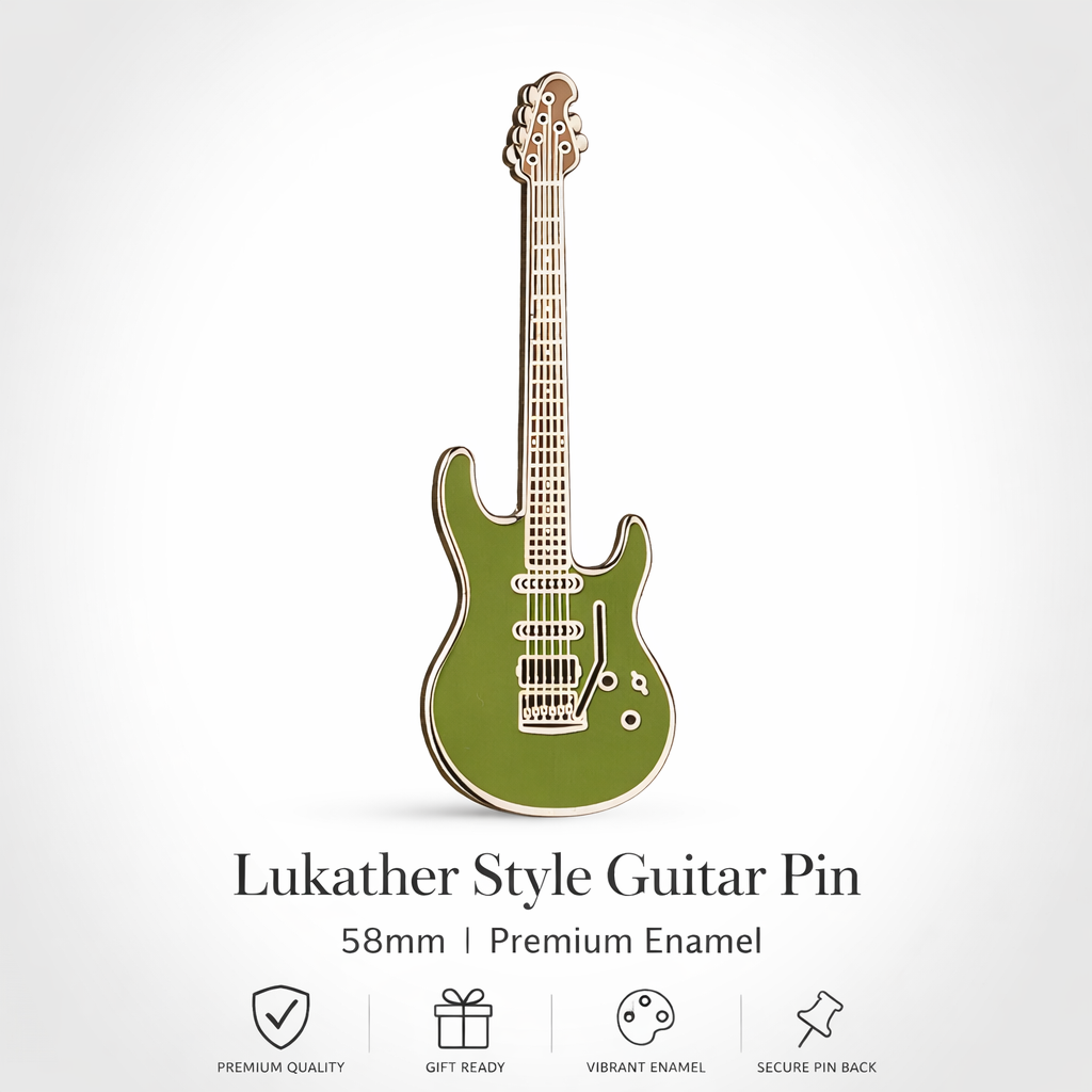 Lukather Style Guitar Enamel Pin Badge