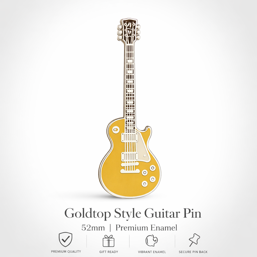 Les Paul Style Guitar Enamel Pin Badge