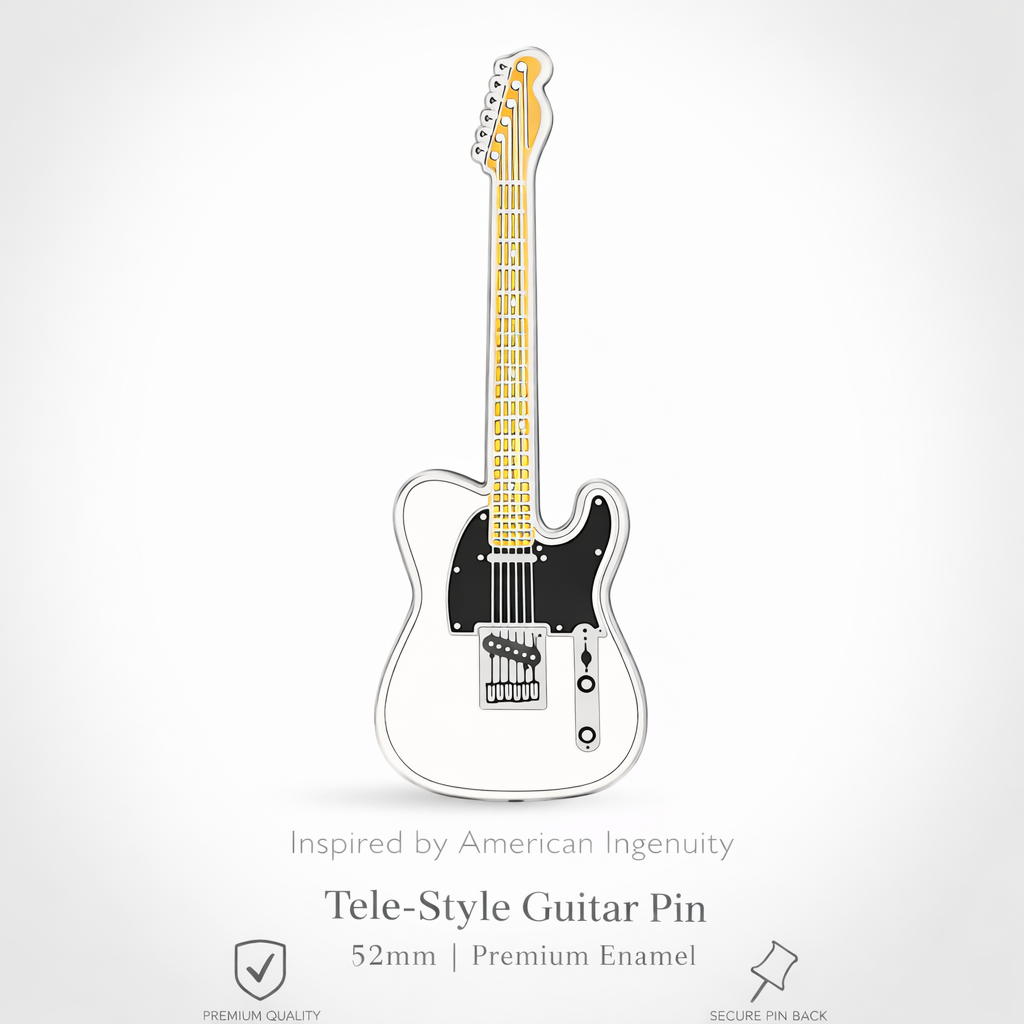Keith Richards Tele-Style Guitar Enamel Pin Badge