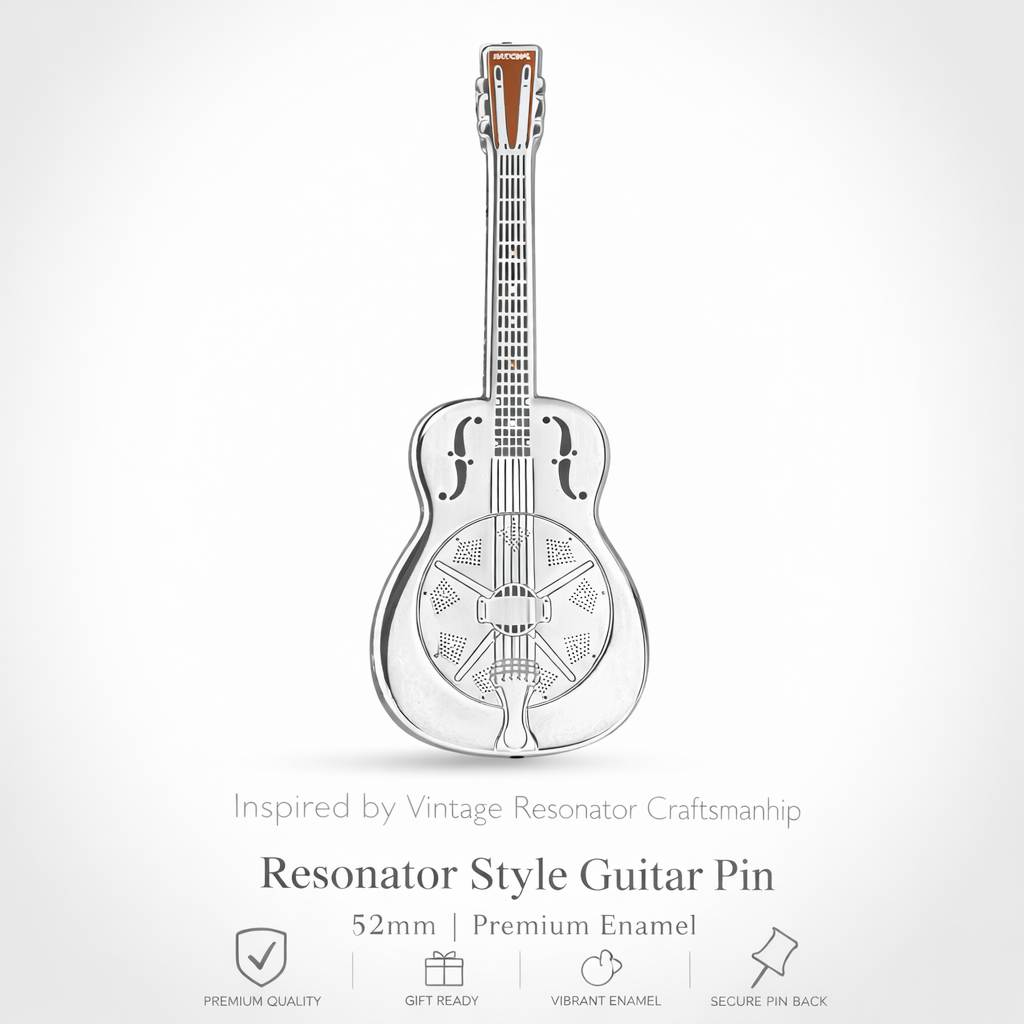 Resonator Guitar Enamel Pin Badge