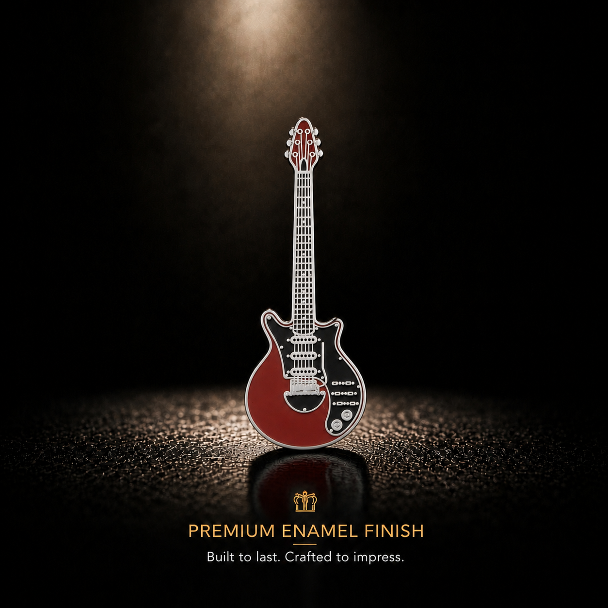 Brian May Style Guitar Enamel Pin Badge