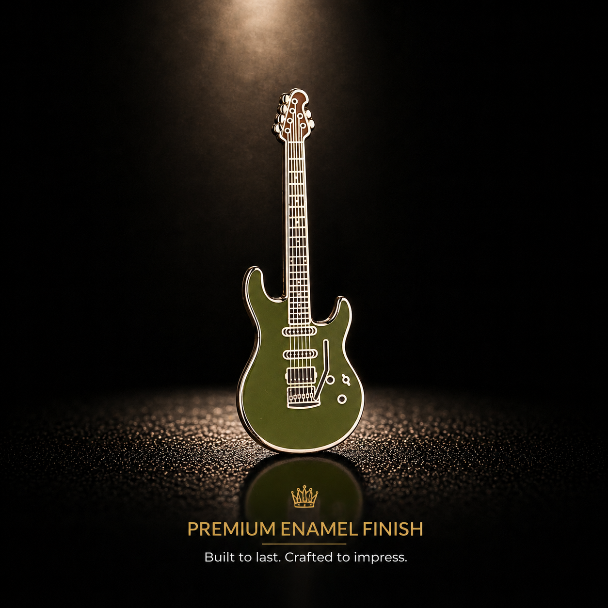 Lukather Style Guitar Enamel Pin Badge