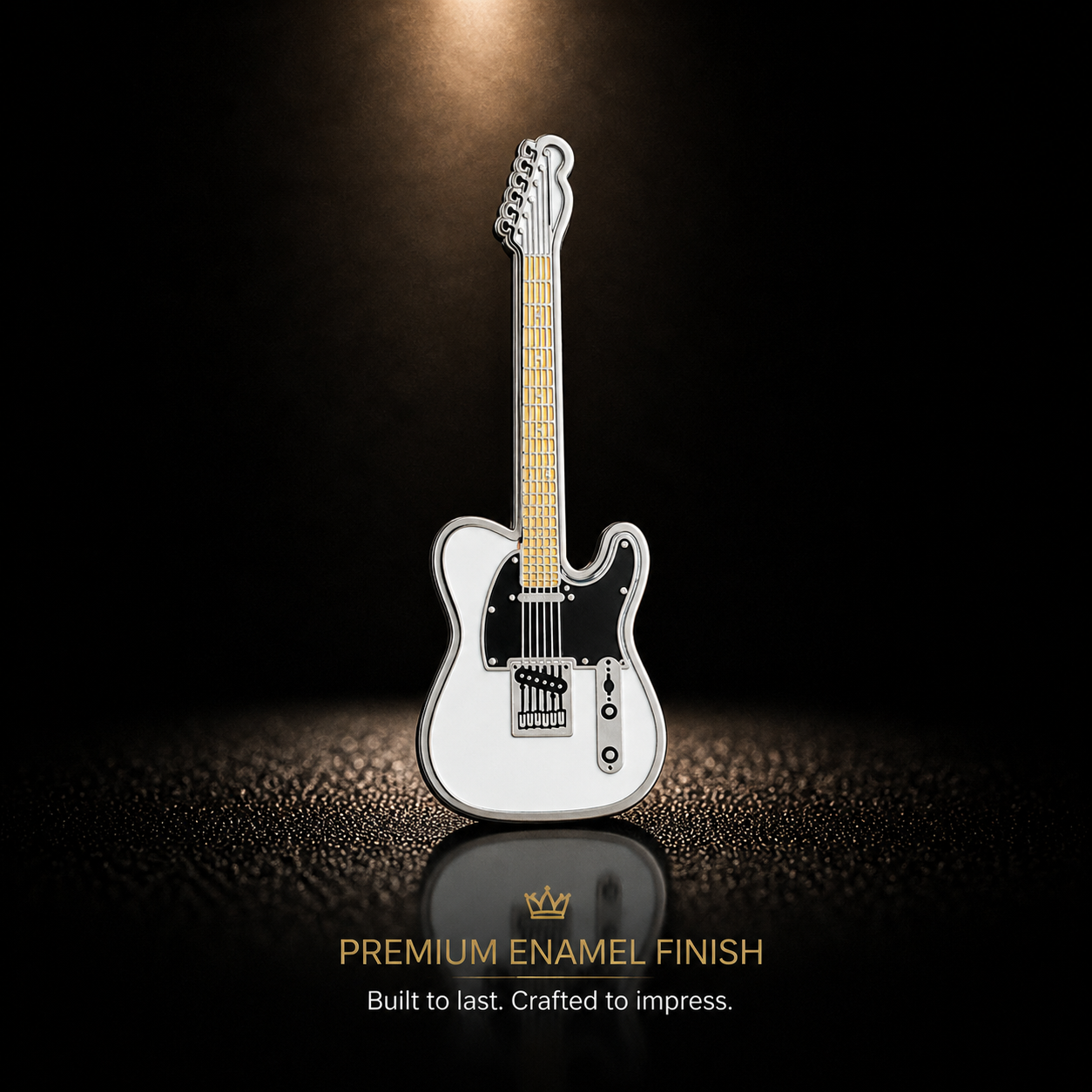 Keith Richards Tele-Style Guitar Enamel Pin Badge