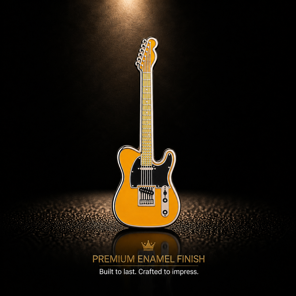 Keith Richards Tele-Style Guitar Enamel Pin Badge